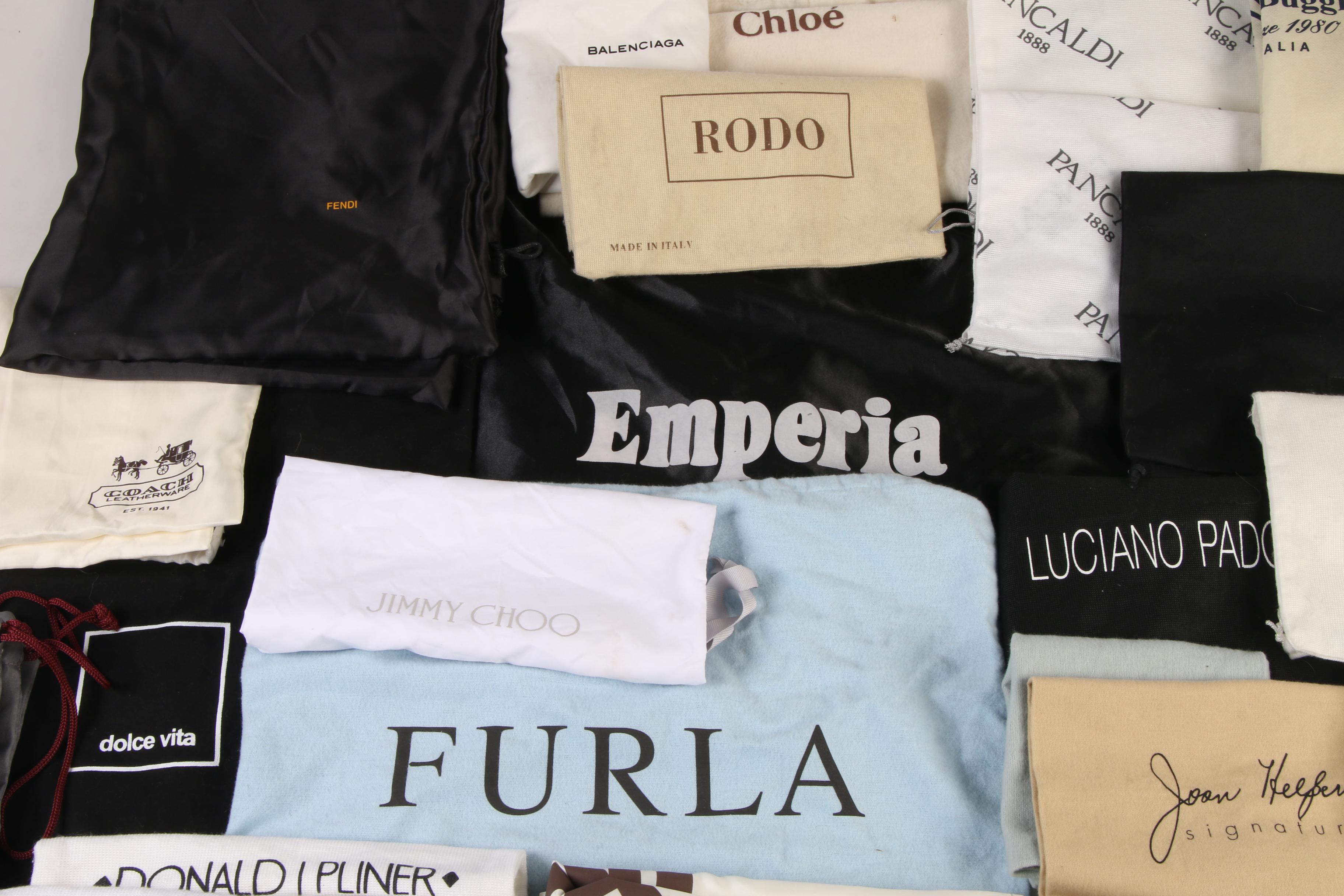 Designer Dust Covers Including Fendi, Salvatore Ferragamo and Jimmy Choo