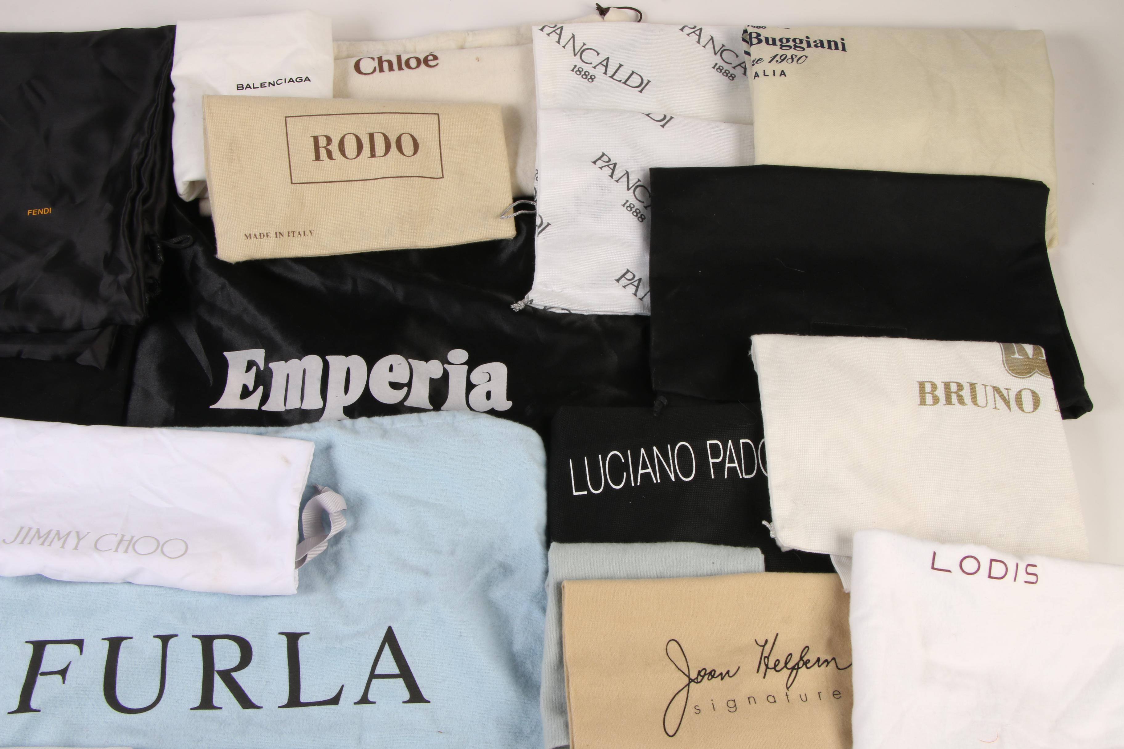 Designer Dust Covers Including Fendi, Salvatore Ferragamo and Jimmy Choo