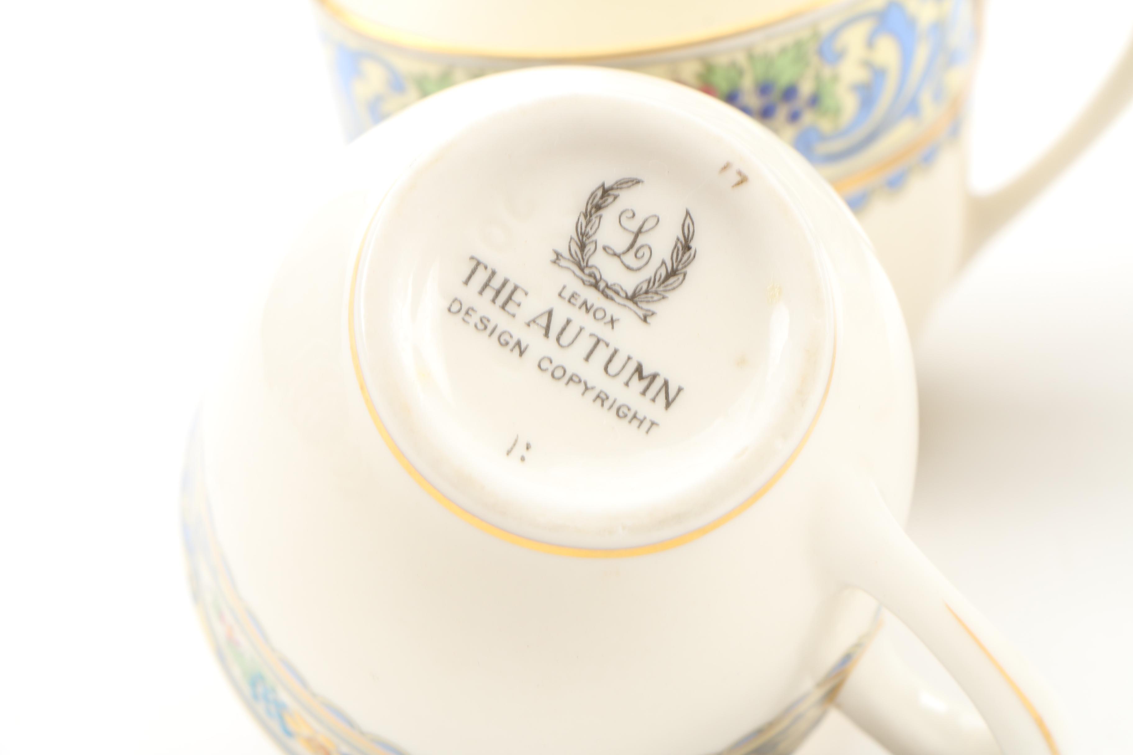 Lenox "Autumn" Bone China Dinnerware, Circa 1966–1988