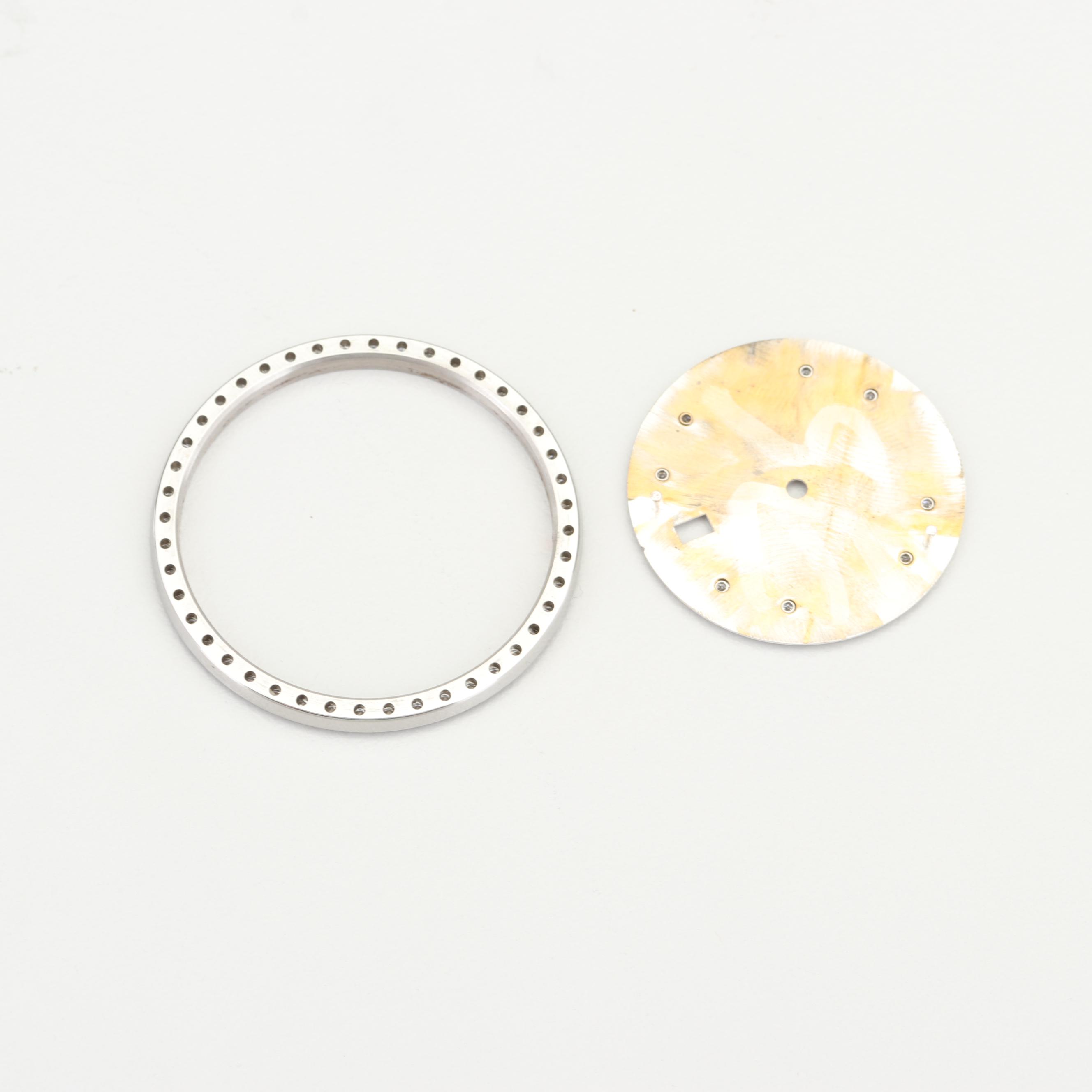 Rolex Oyster Perpetual Floral Dial and 1.00 CTW Diamond Stainless Steel Bezel