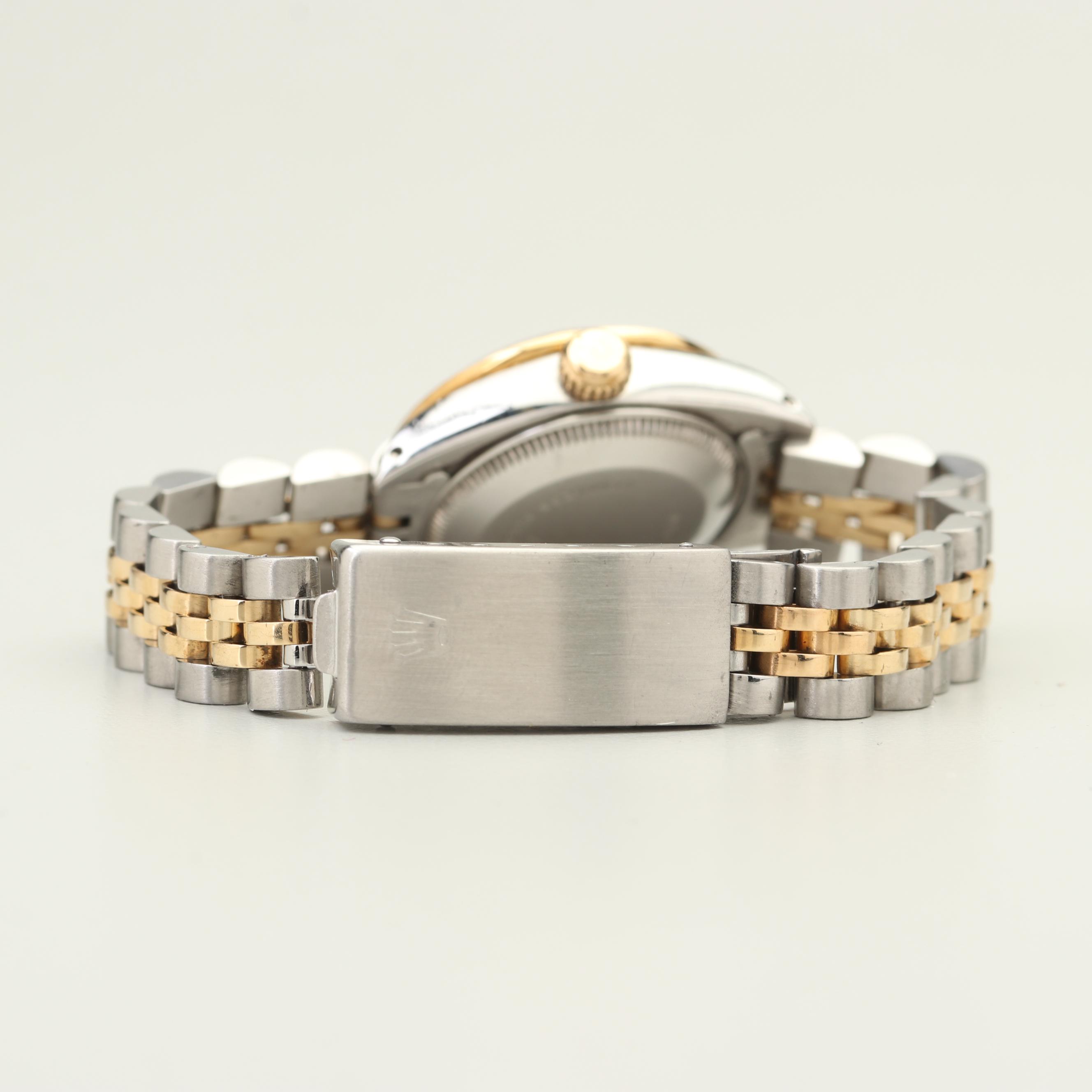 Rolex Oyster Perpetual 14K Yellow Gold and Stainless Steel Diamond Watch