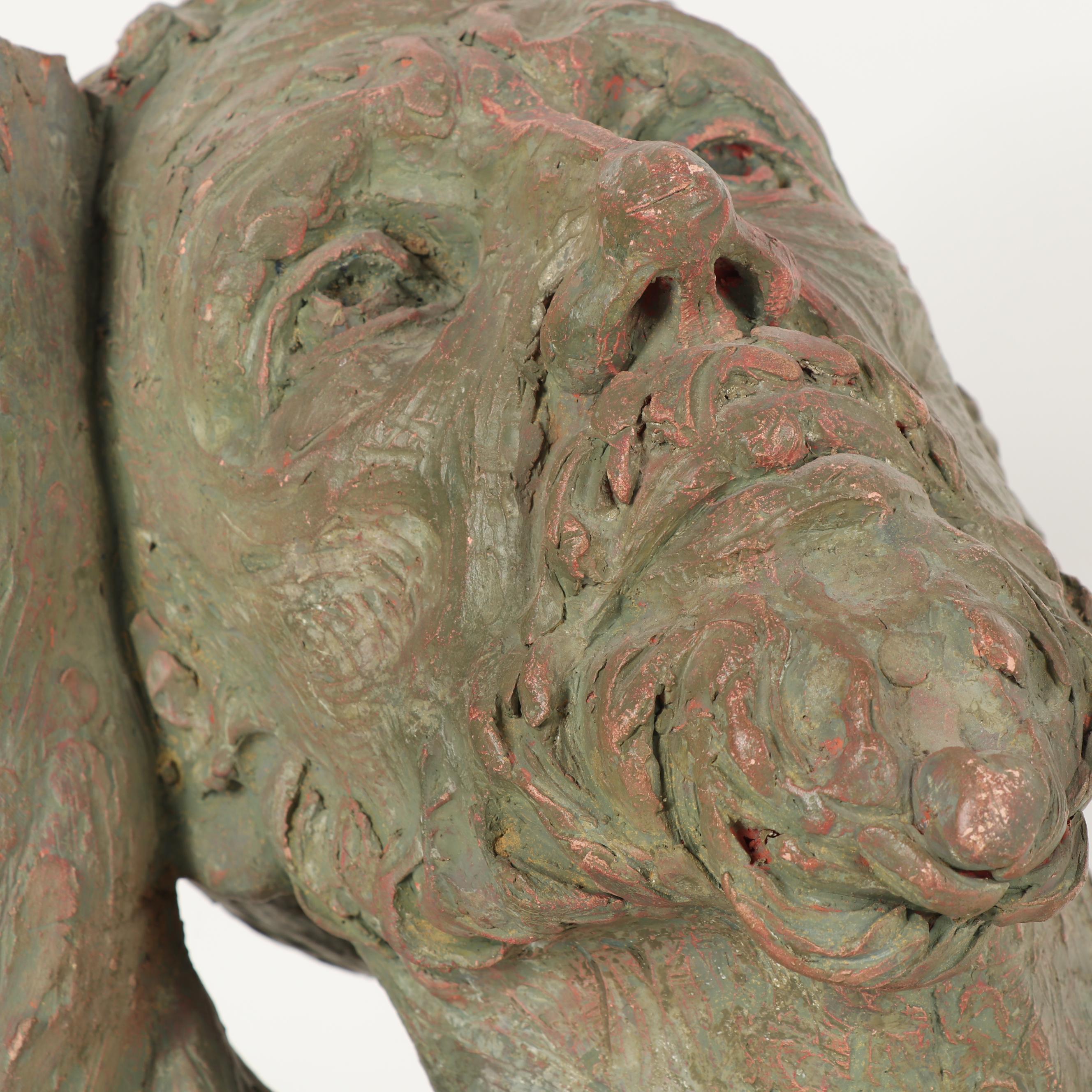 Ernest Donald Chandonet Portrait Bust Handbuilt Ceramic Sculpture