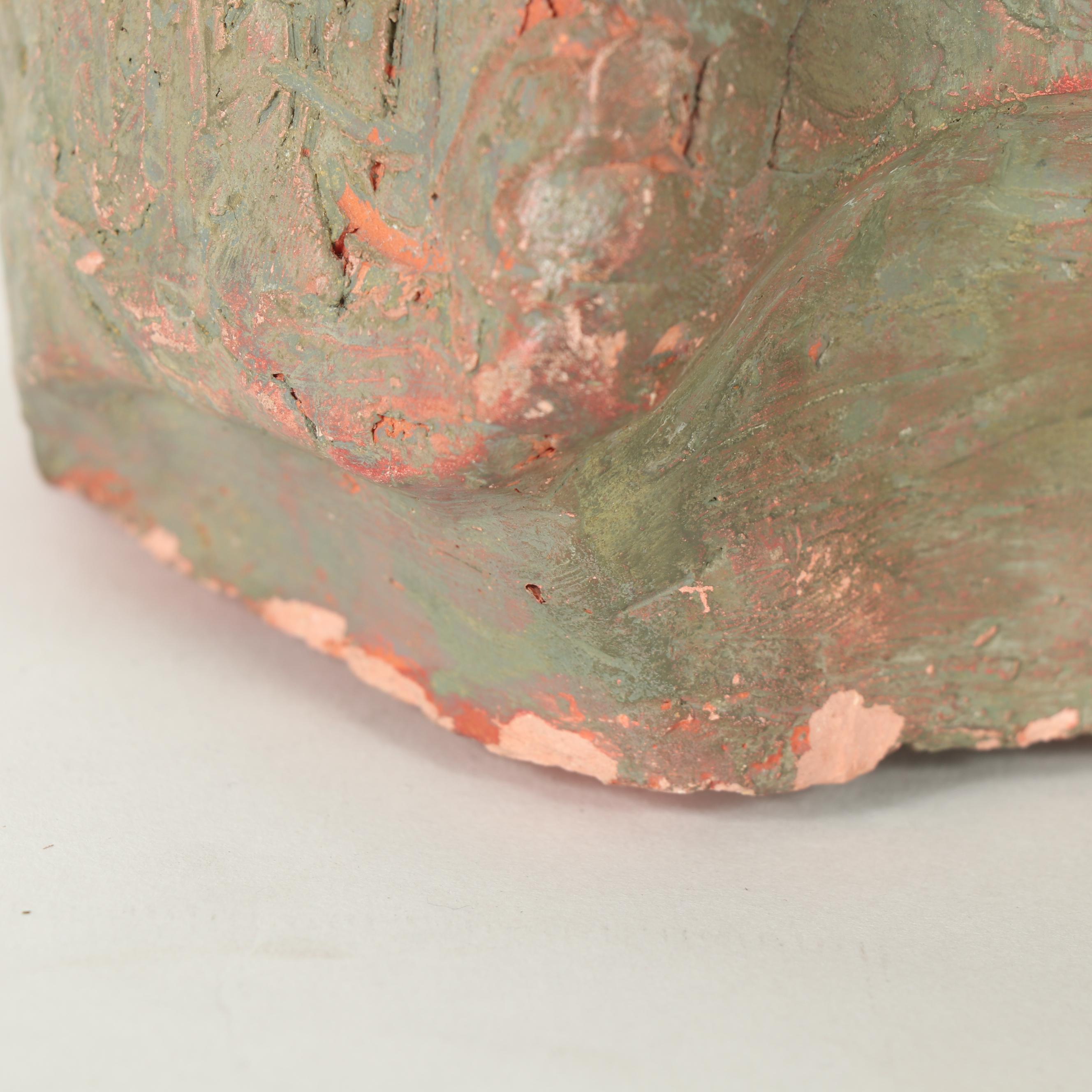 Ernest Donald Chandonet Portrait Bust Handbuilt Ceramic Sculpture