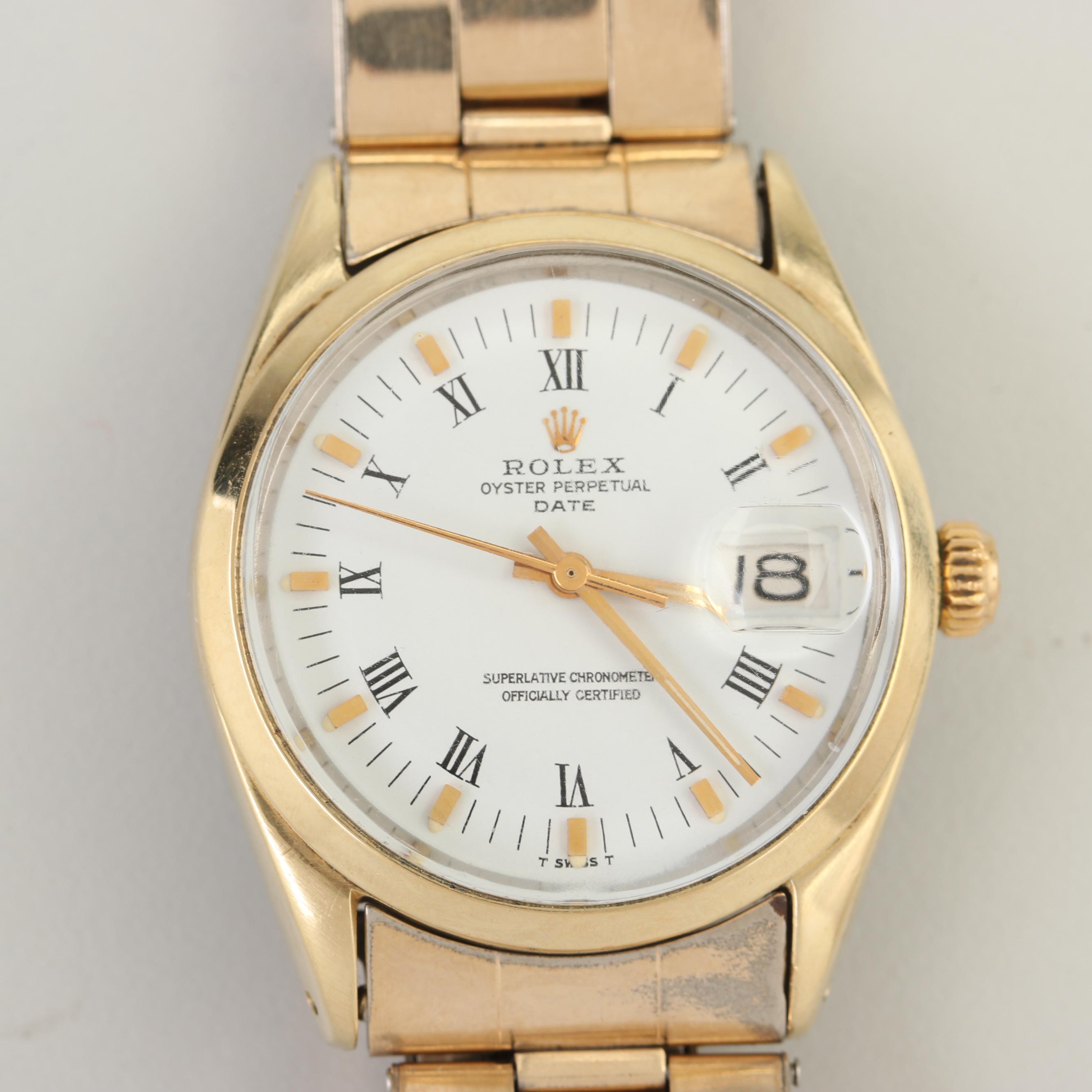 Vintage Rolex Oyster Perpetual 14K Yellow Gold Wash Stainless Steel Watch