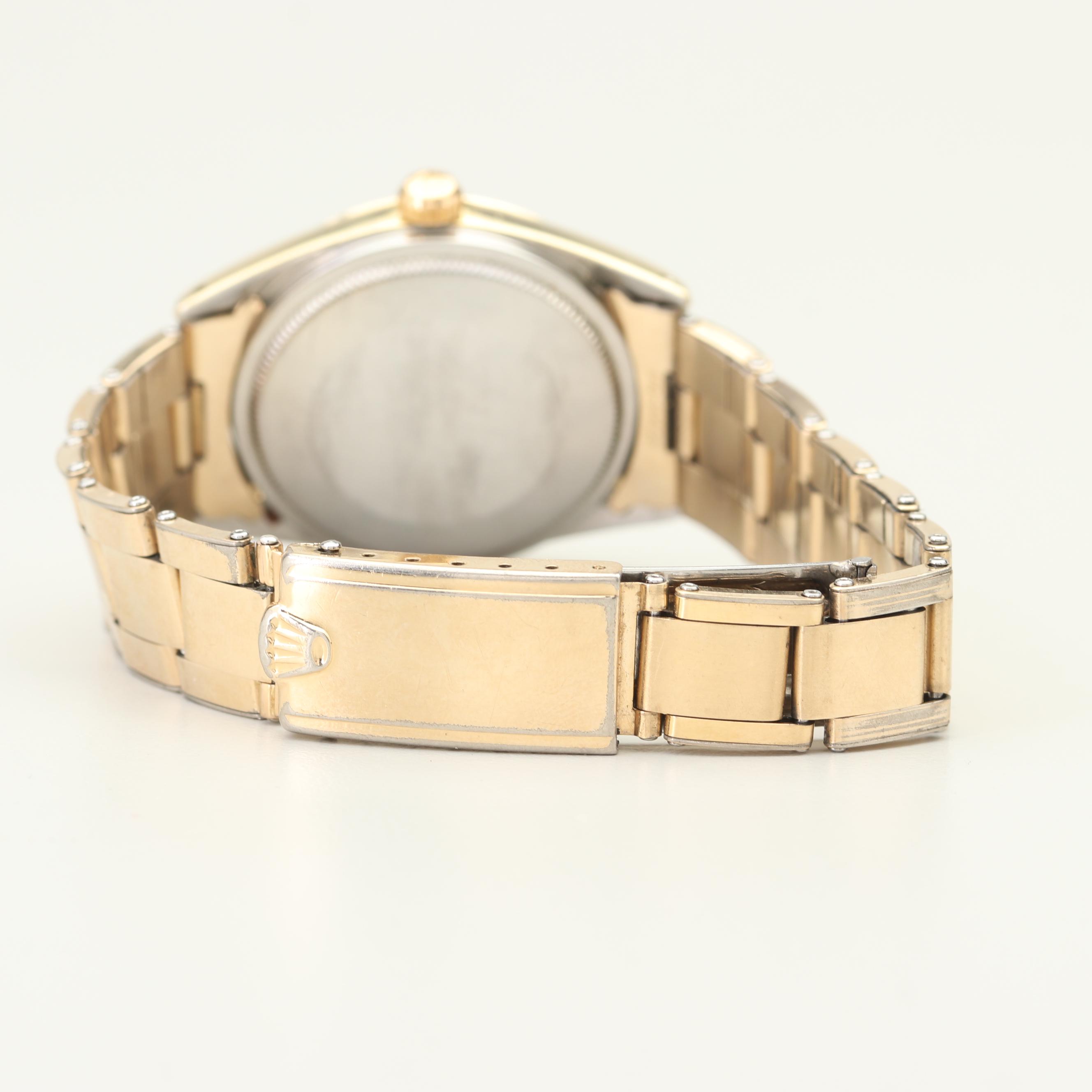 Vintage Rolex Oyster Perpetual 14K Yellow Gold Wash Stainless Steel Watch