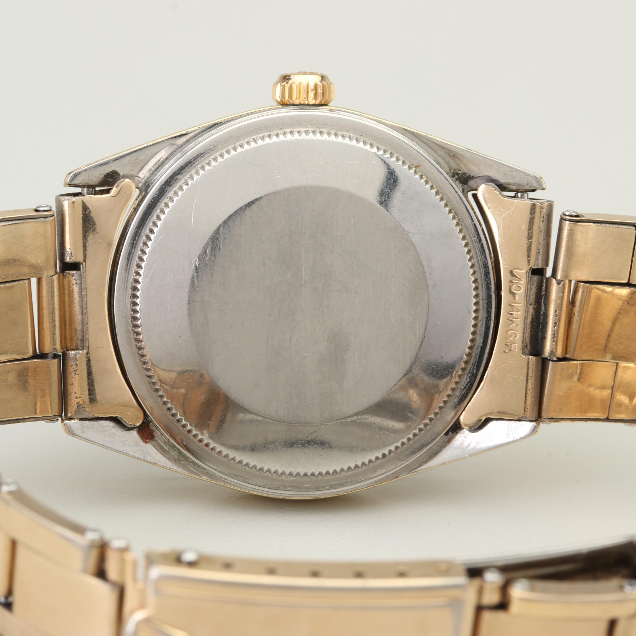 Vintage Rolex Oyster Perpetual 14K Yellow Gold Wash Stainless Steel Watch