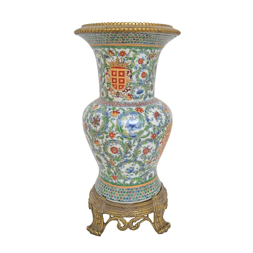 Chinese Porcelain Vase with Stand