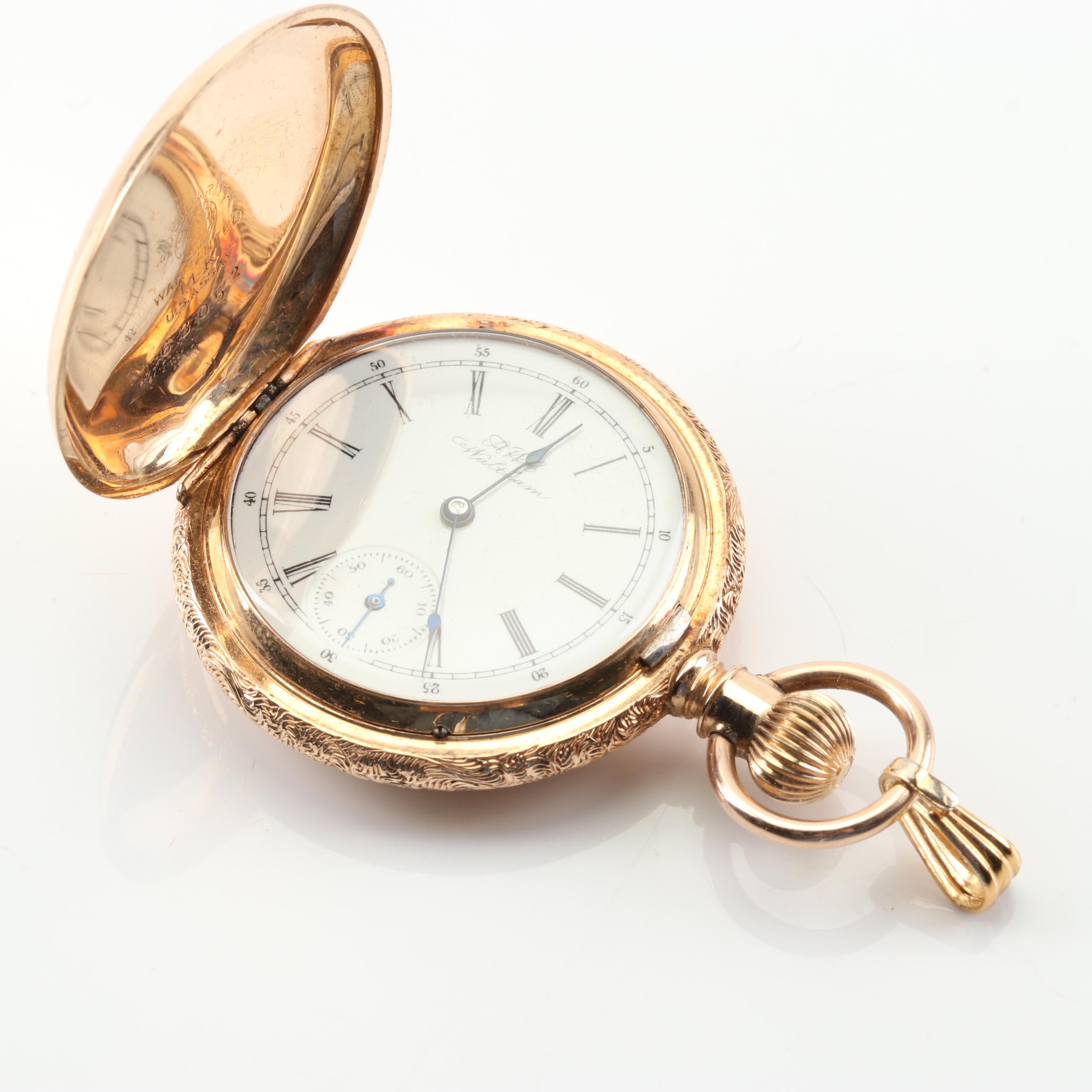 14K Yellow Gold American Waltham Watch Company Pocket Watch