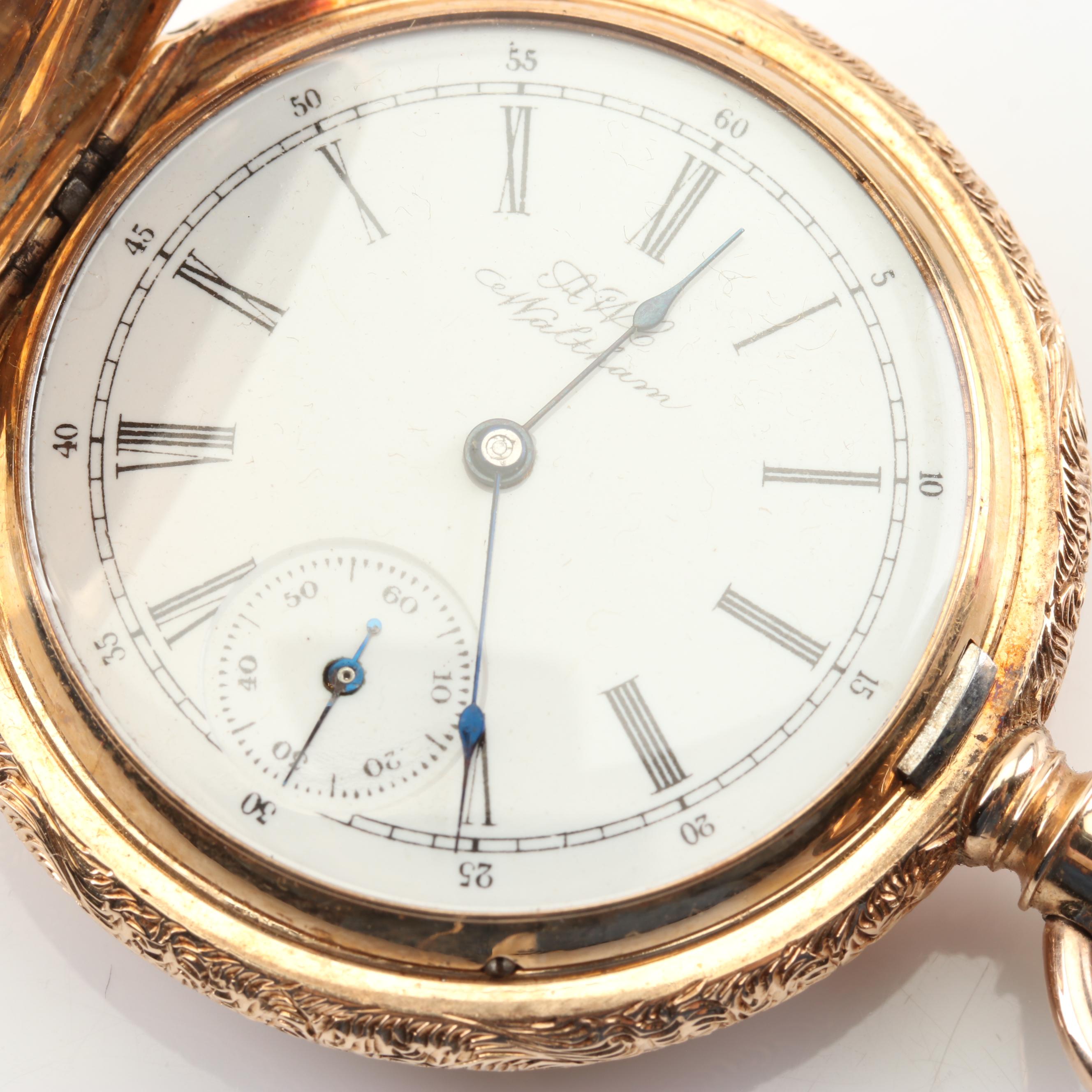 14K Yellow Gold American Waltham Watch Company Pocket Watch
