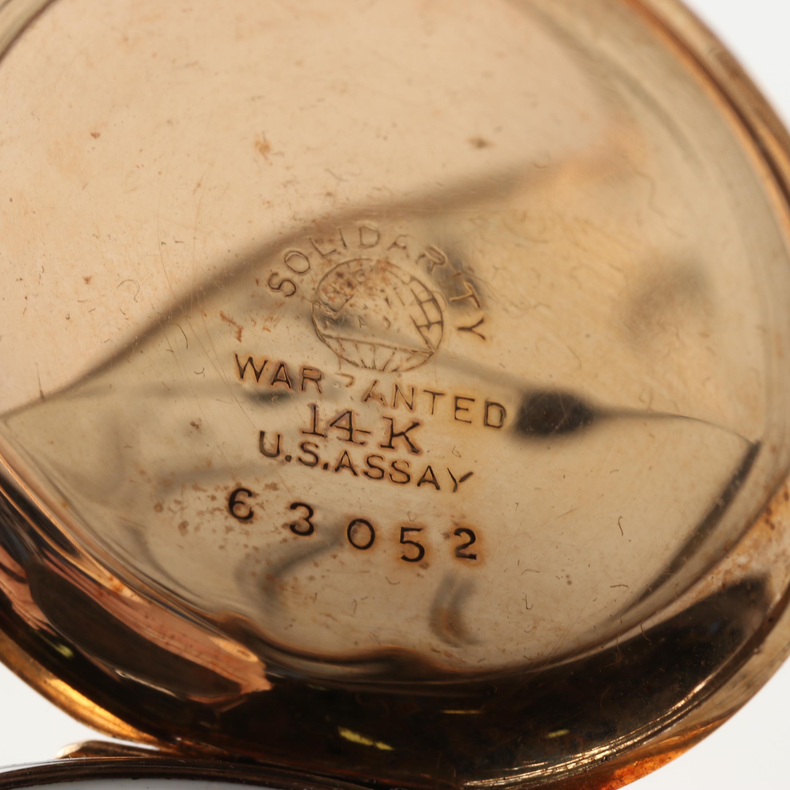 14K Yellow Gold American Waltham Watch Company Pocket Watch