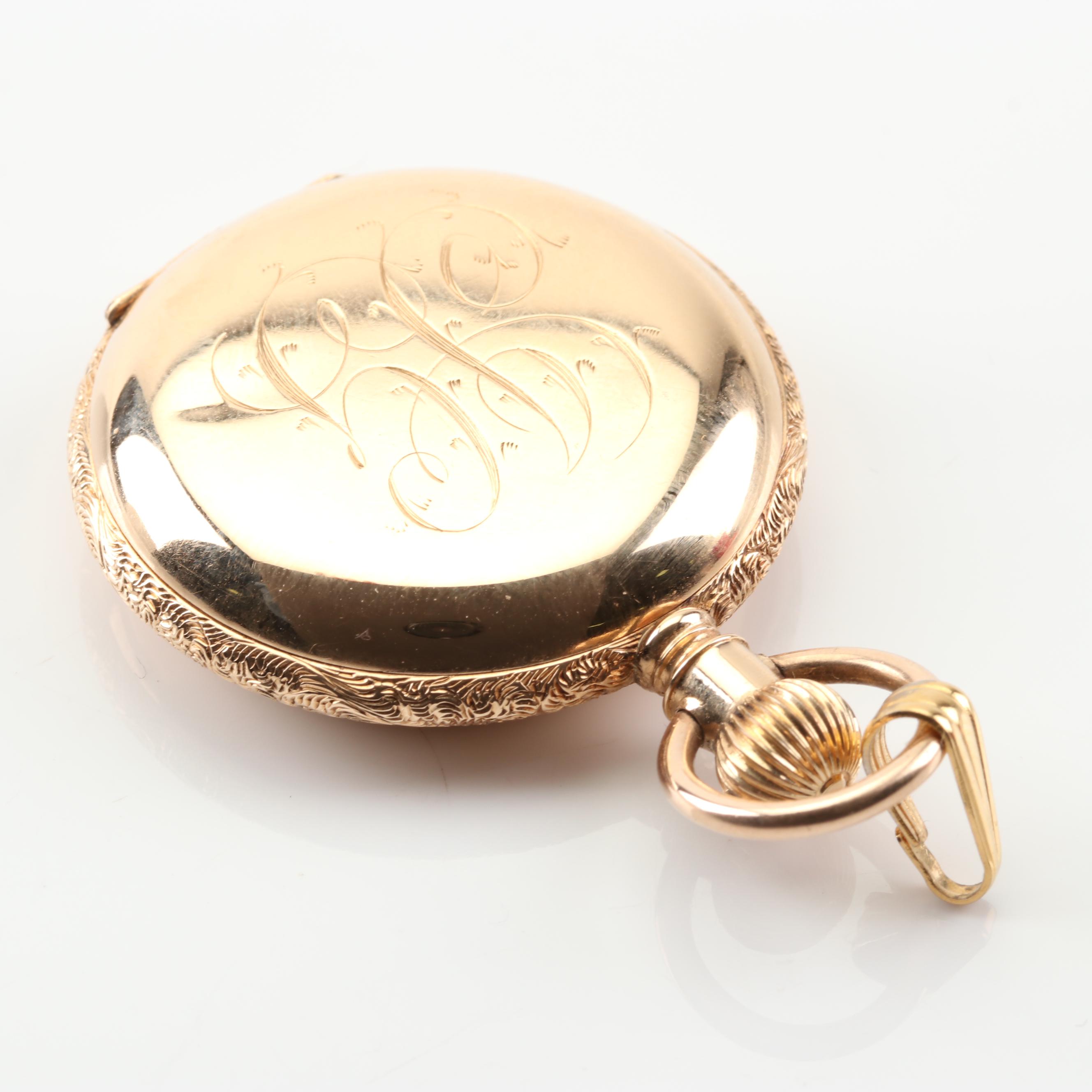 14K Yellow Gold American Waltham Watch Company Pocket Watch