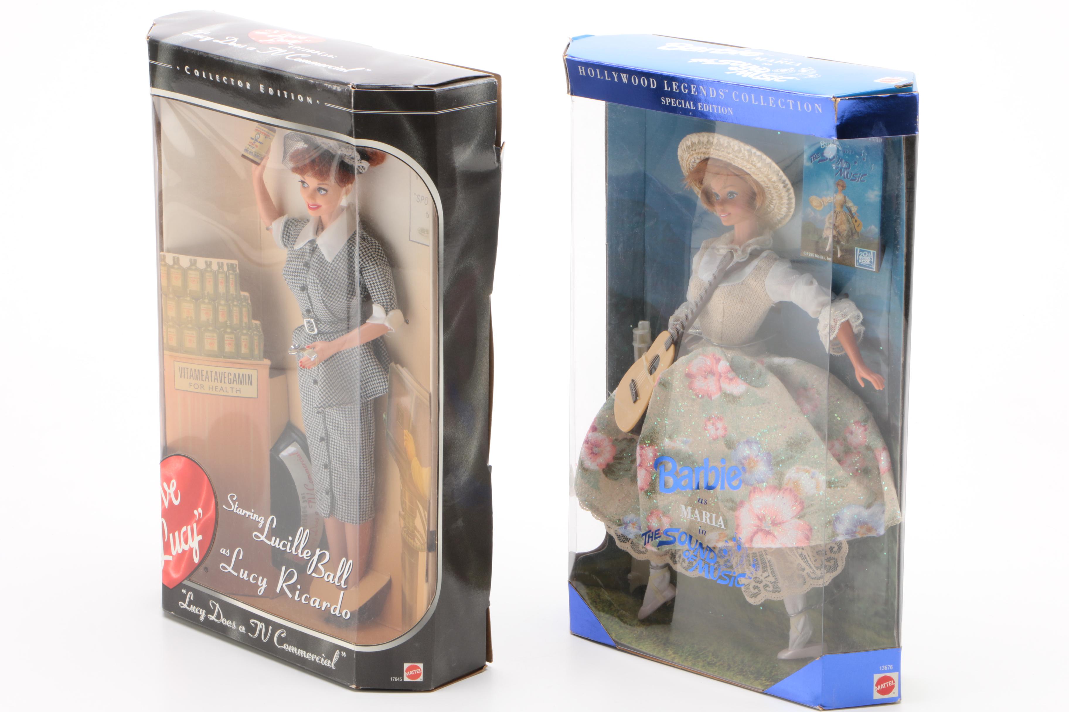"The Sound of Music" Barbie with "Lucy Does a TV Commercial" Collectors Dolls