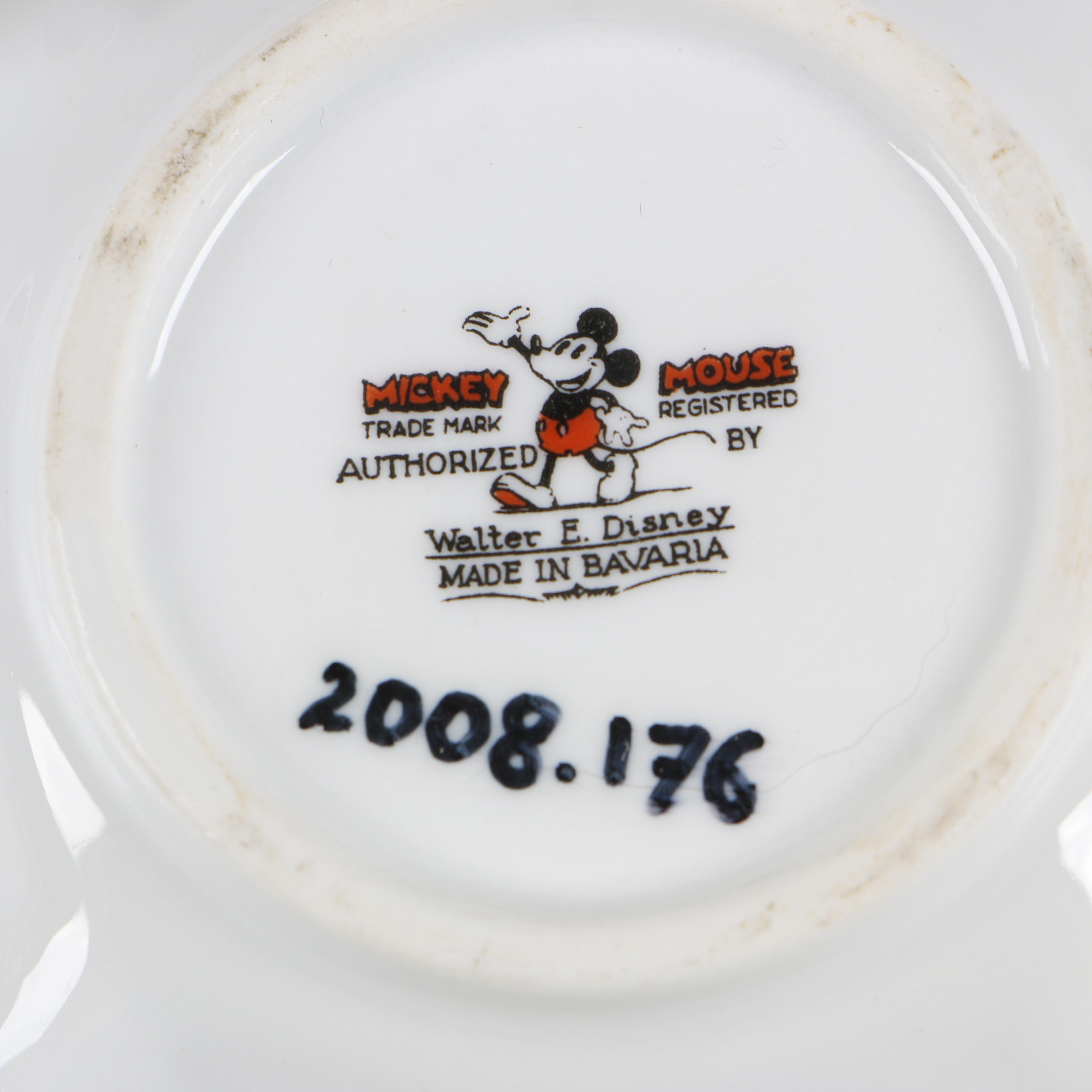 Japanese and German Mickey and Minnie Mouse Ashtrays, Circa 1930s