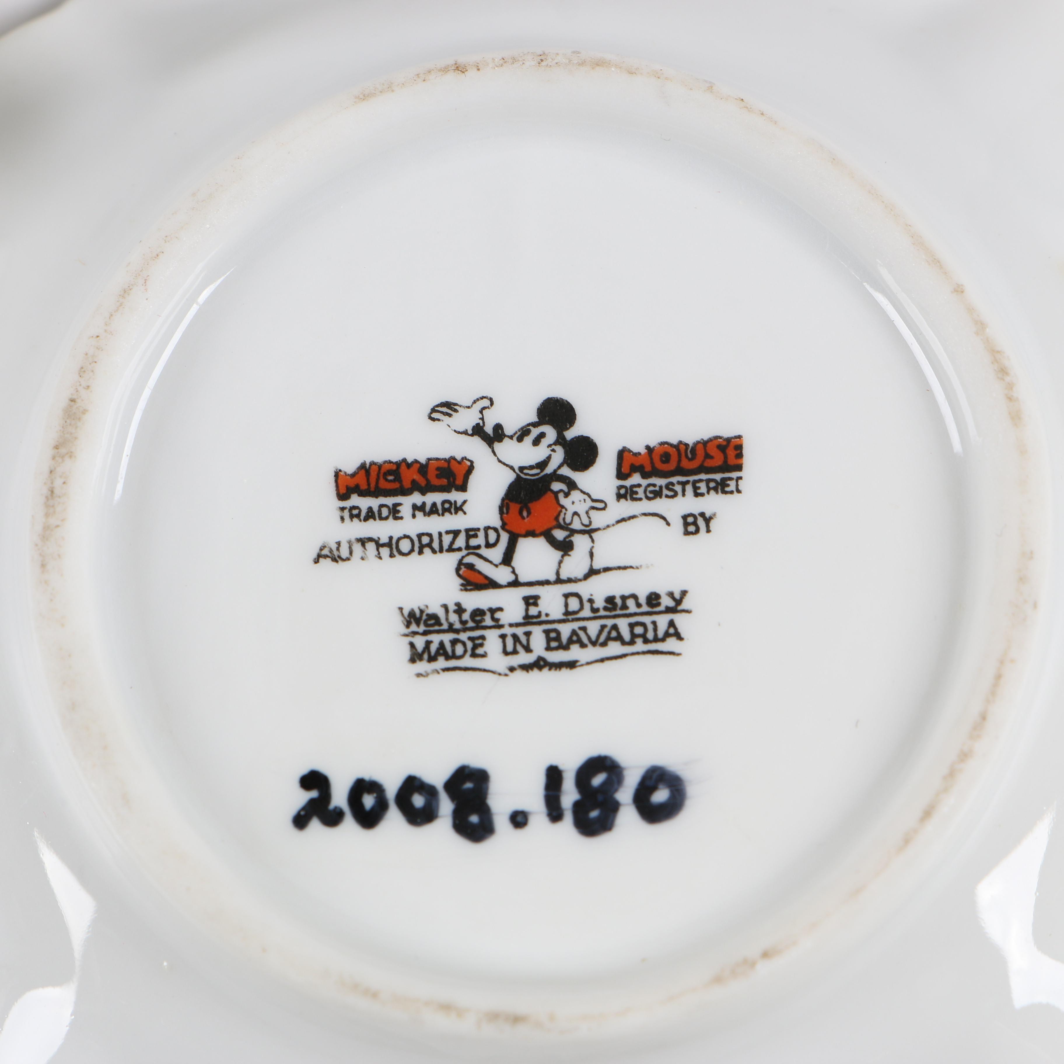 Japanese and German Mickey and Minnie Mouse Ashtrays, Circa 1930s