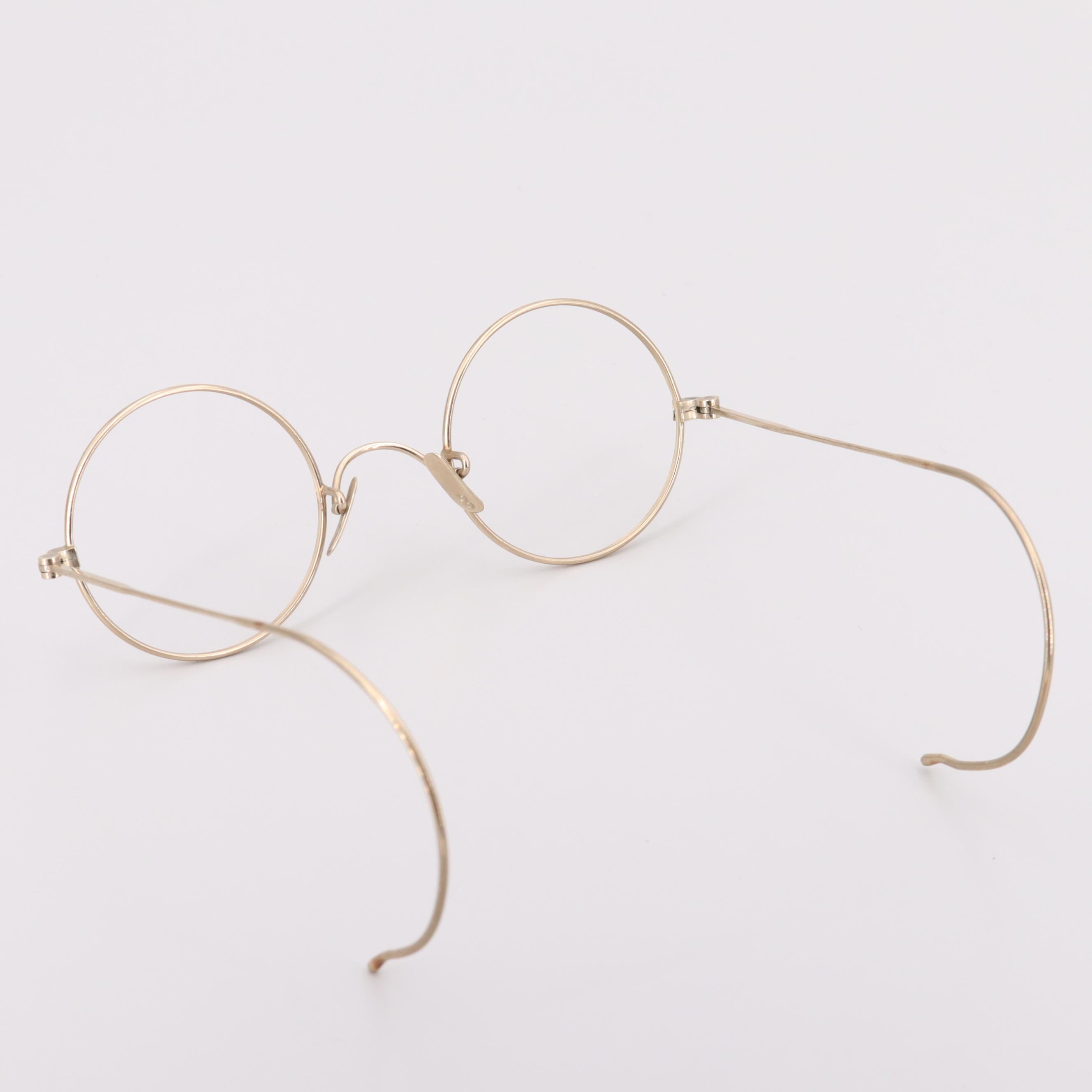 14K Yellow Gold Eyeglass Frame, Early 20th Century