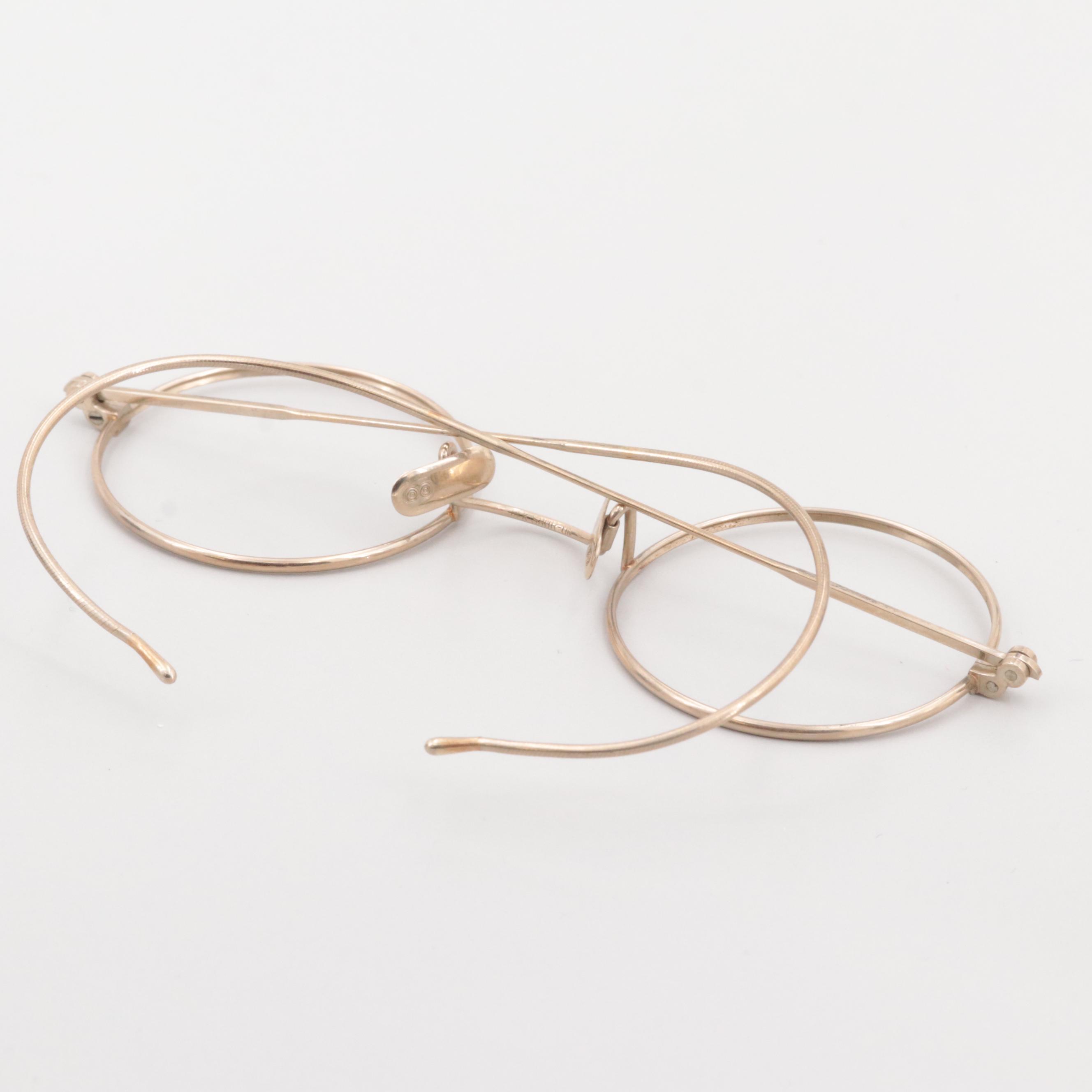 14K Yellow Gold Eyeglass Frame, Early 20th Century