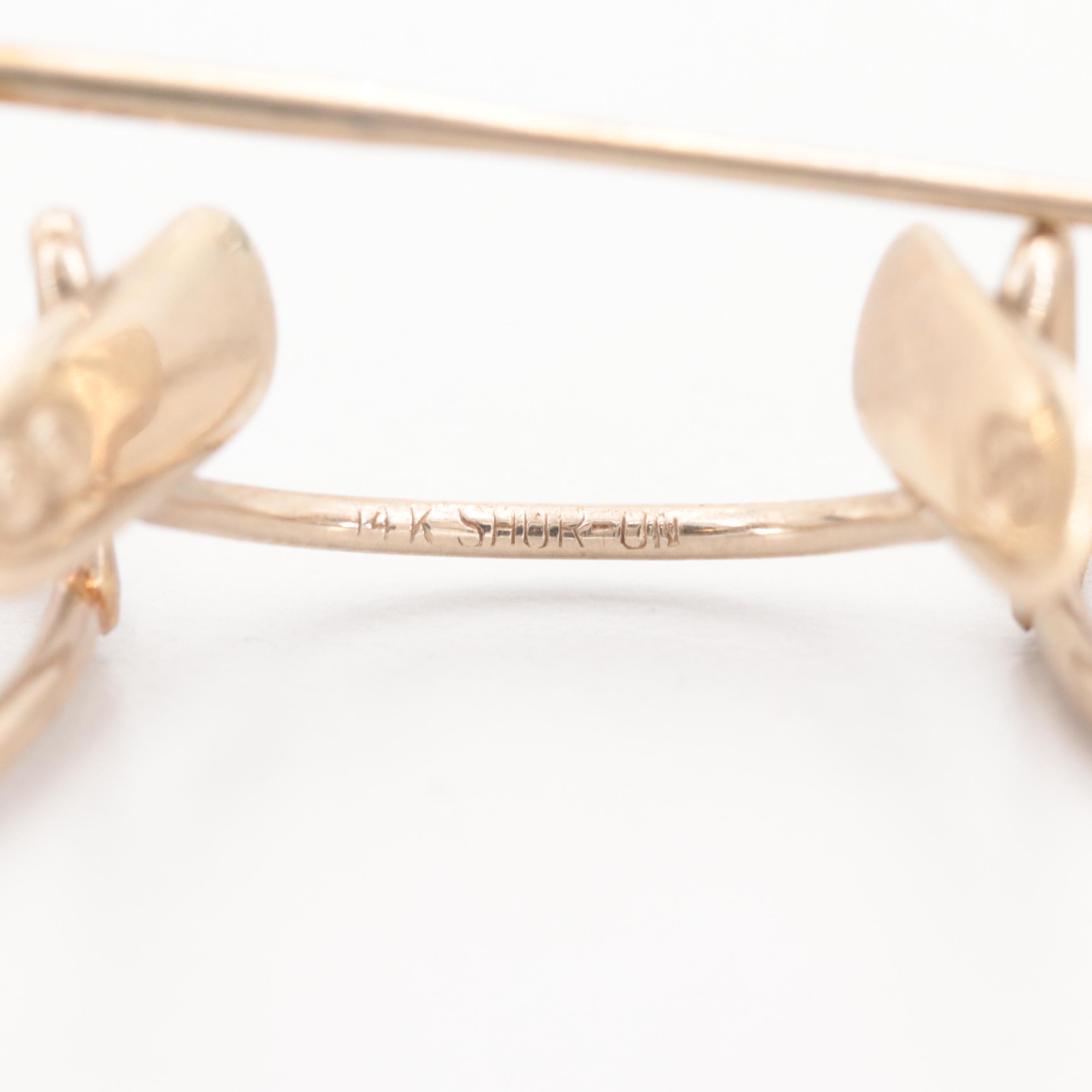 14K Yellow Gold Eyeglass Frame, Early 20th Century