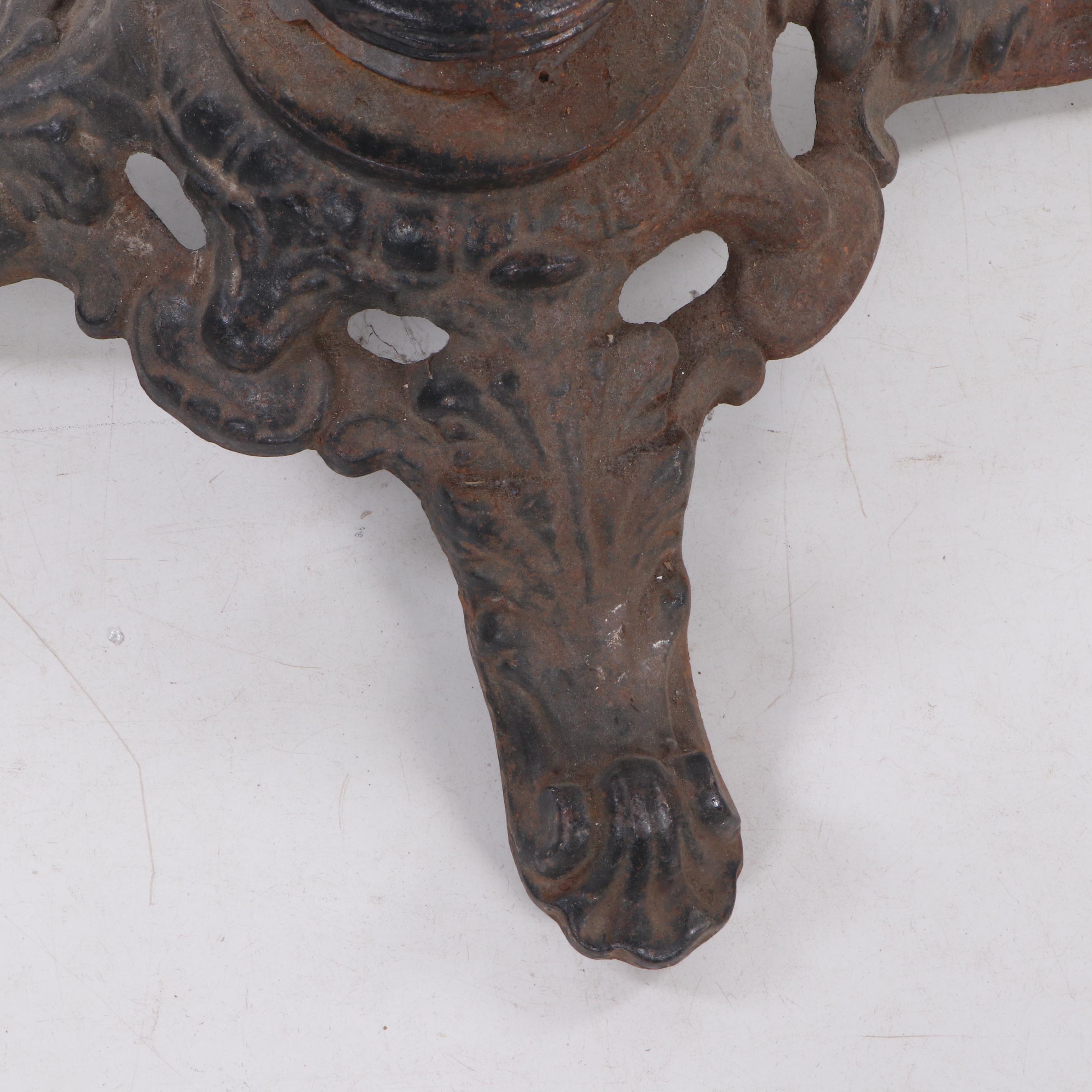 Victorian Cast Iron Pedestal Table Base, Antique