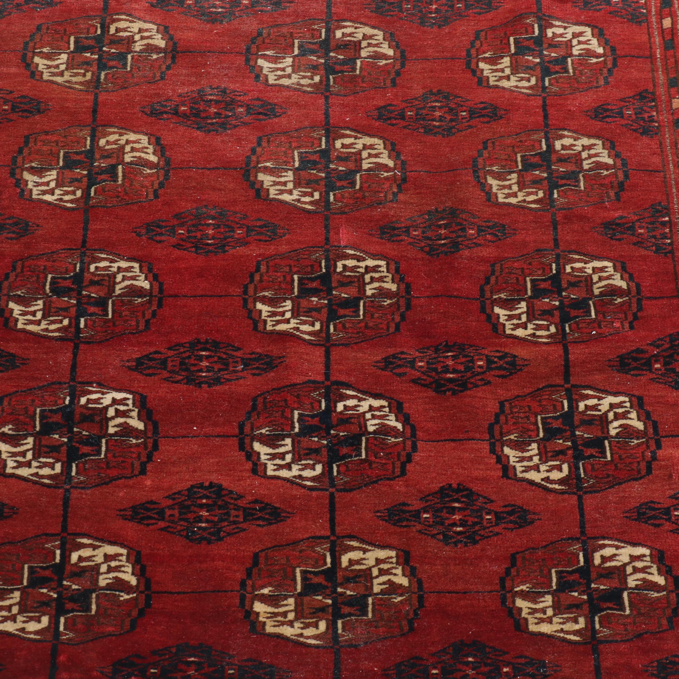 Hand-Knotted Tekke Bokhara Wool Rug