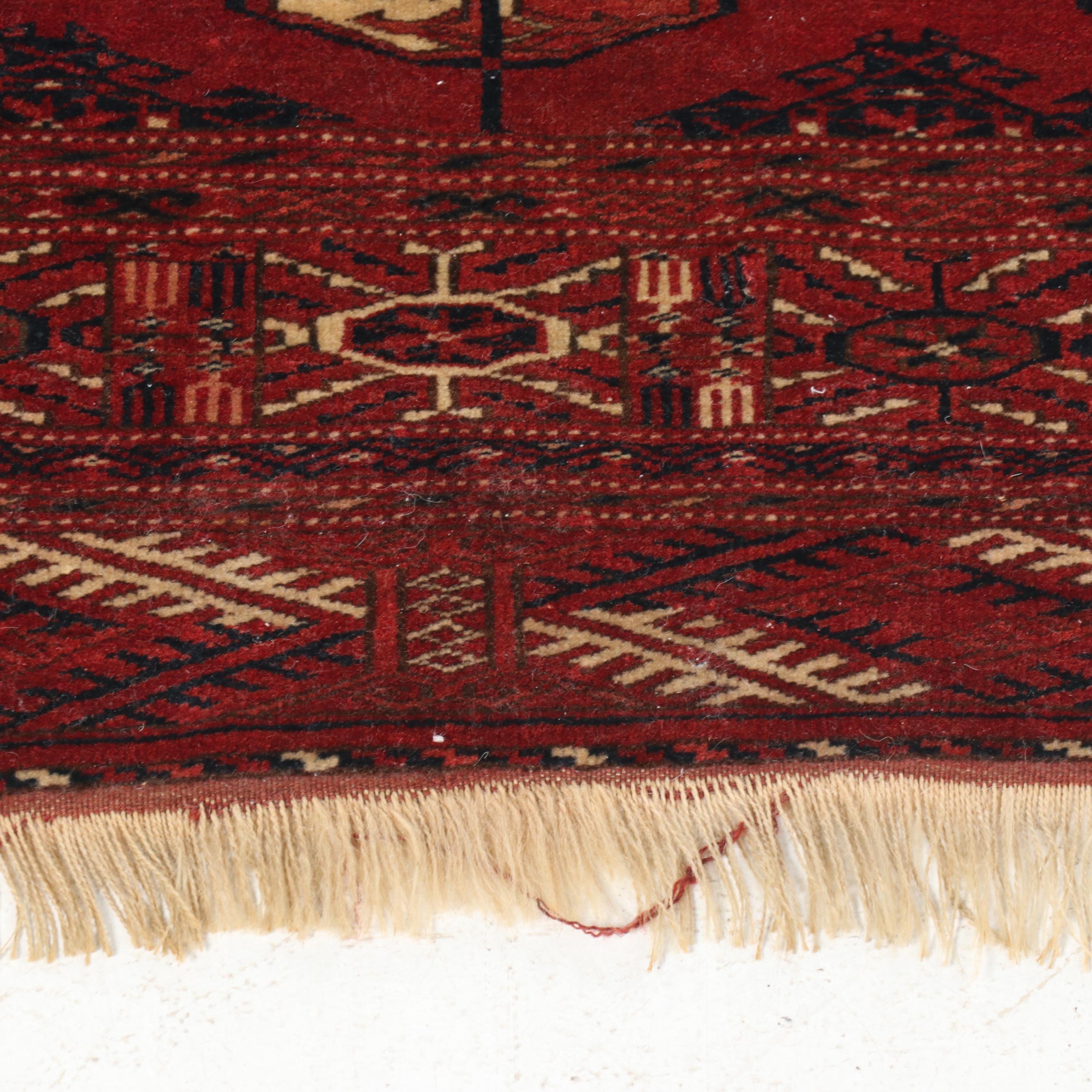 Hand-Knotted Tekke Bokhara Wool Rug