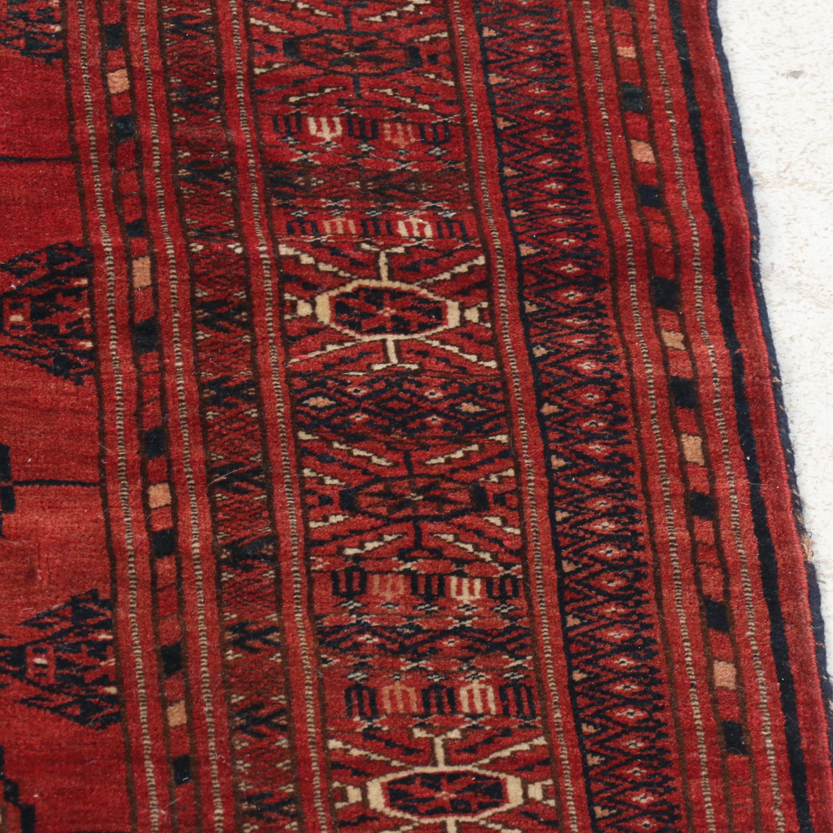 Hand-Knotted Tekke Bokhara Wool Rug