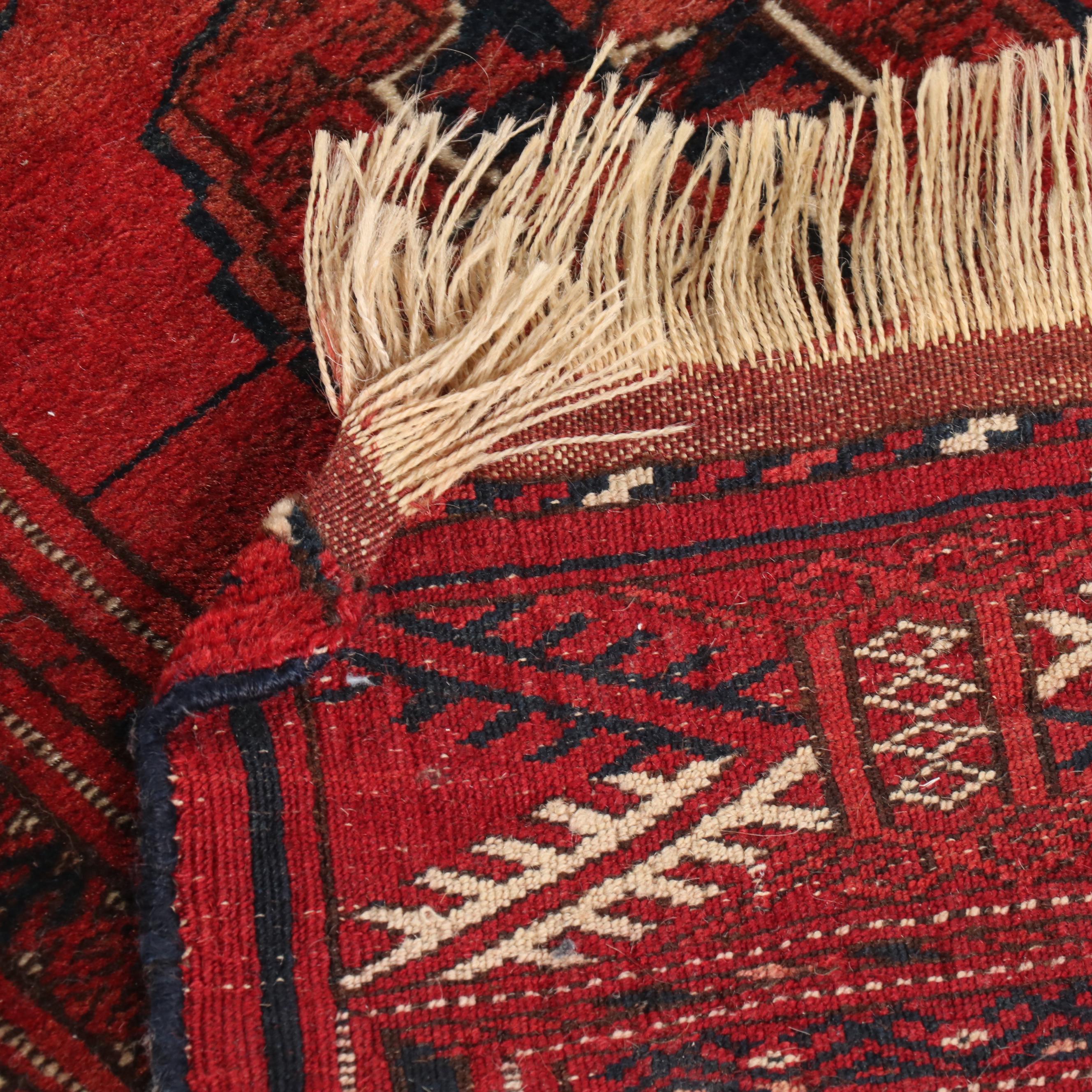Hand-Knotted Tekke Bokhara Wool Rug