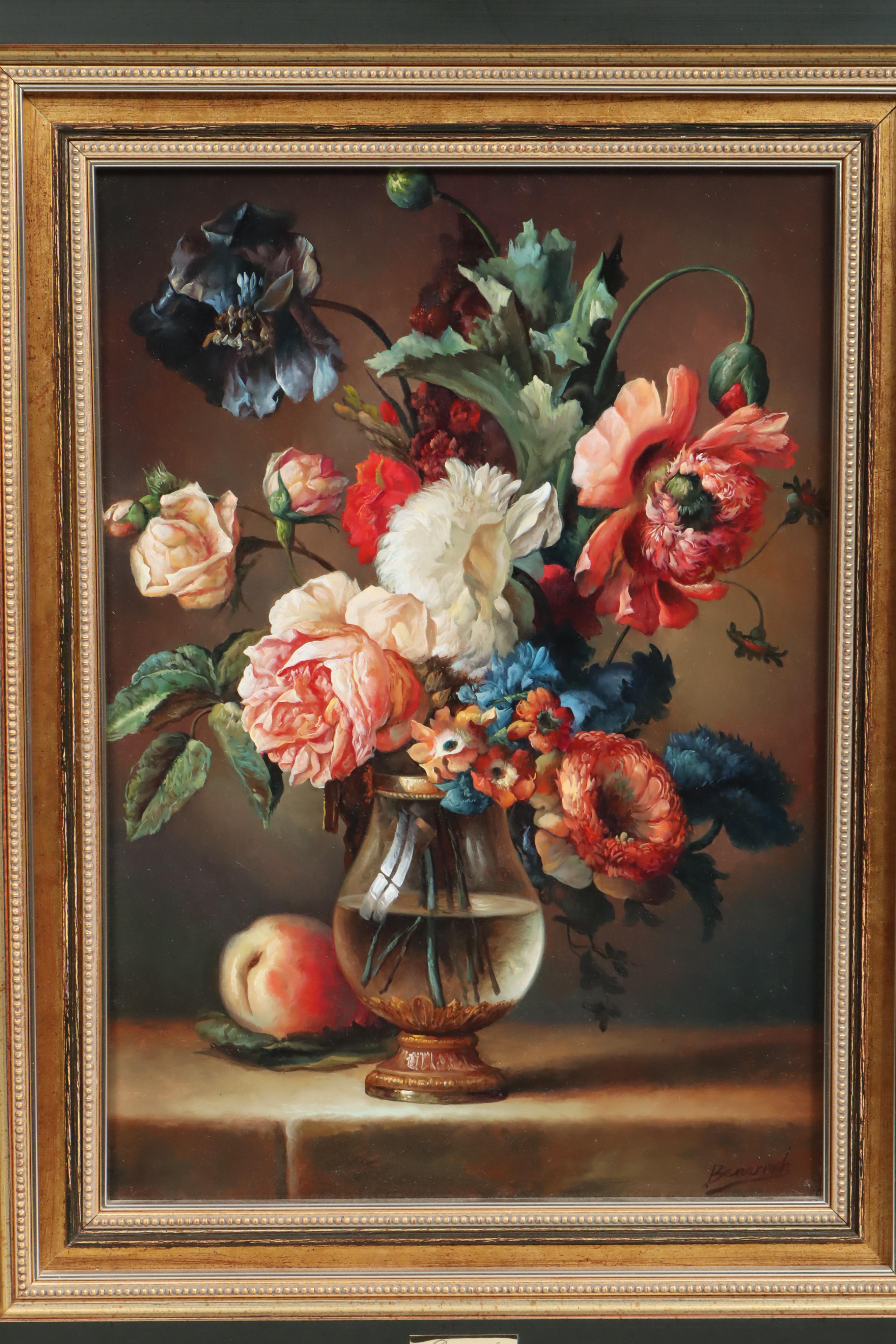 Jose Vigo Espuig Benarroch Floral Still Life Oil Painting
