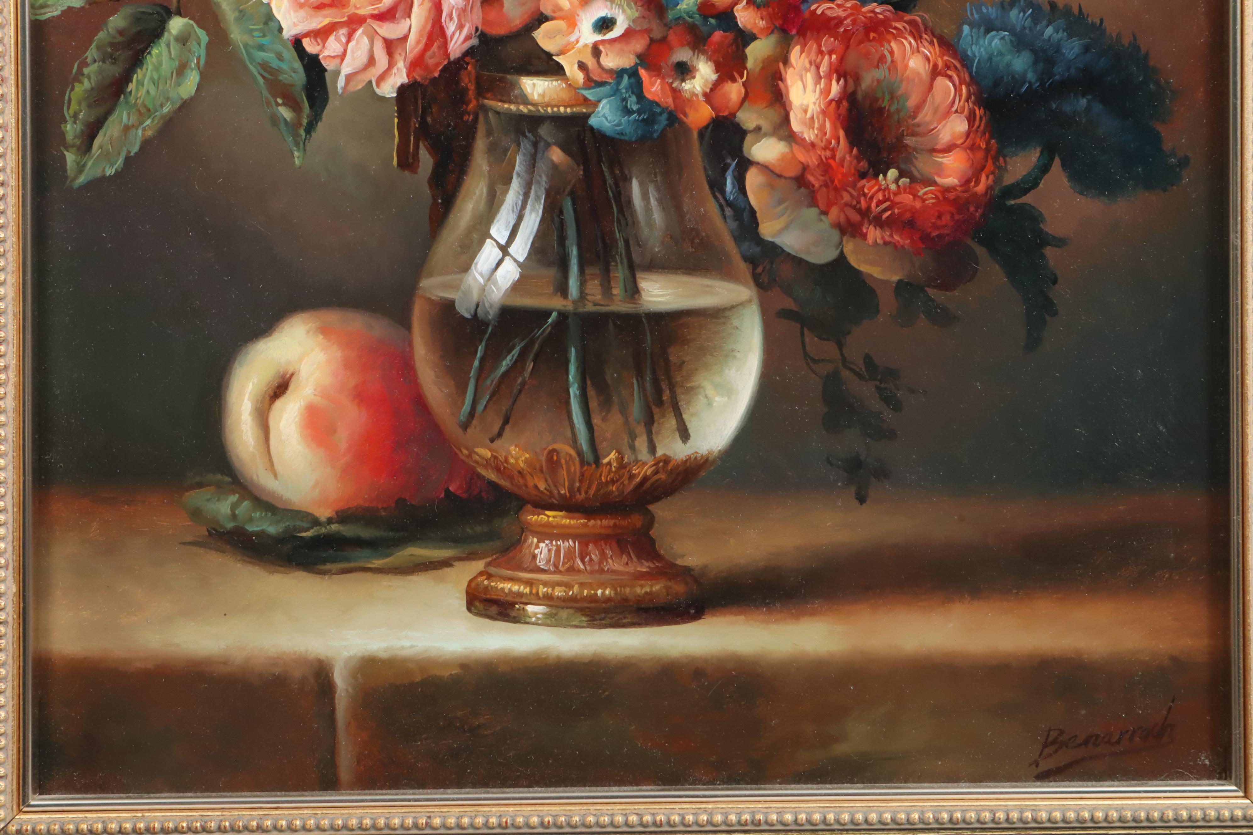 Jose Vigo Espuig Benarroch Floral Still Life Oil Painting