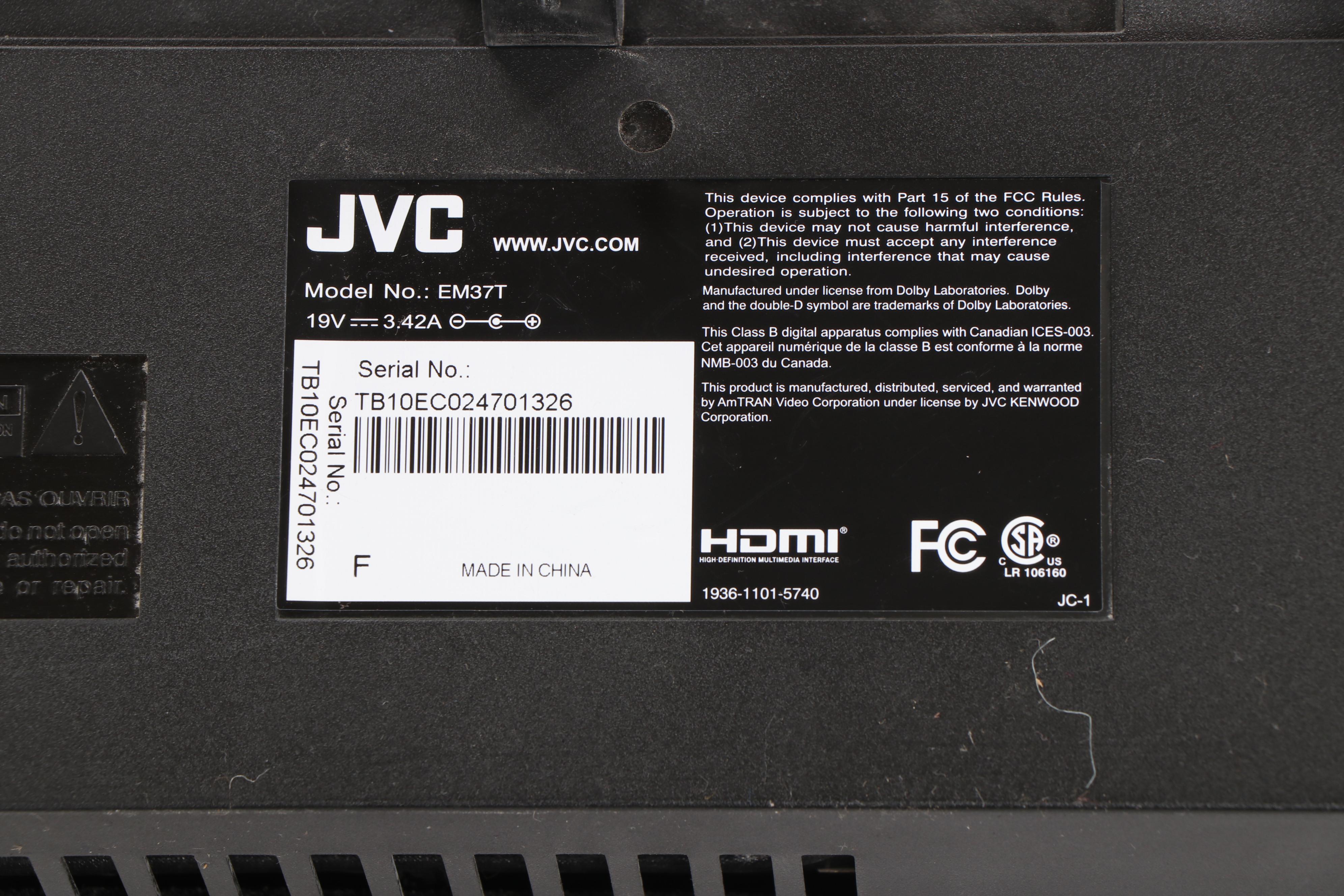 JVC 36" LED Television