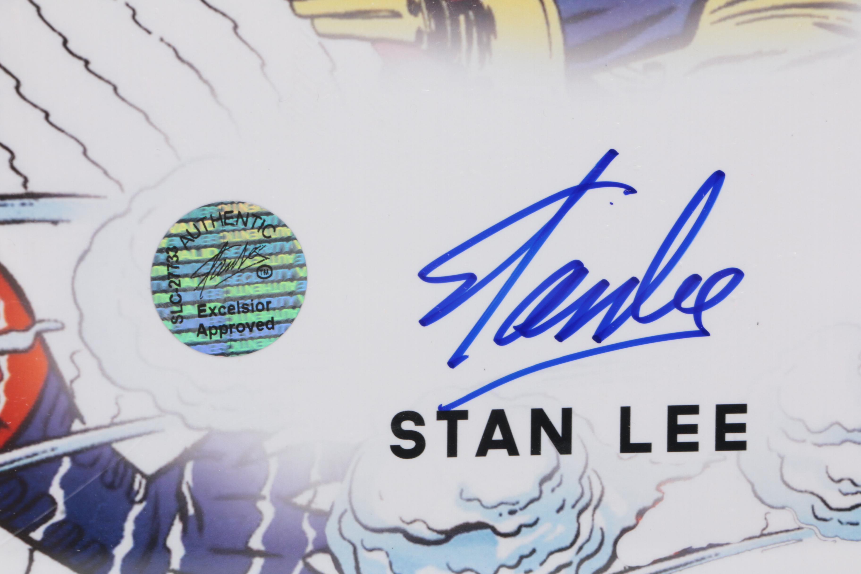 Stan Lee Signed "X-Men" Marvel Super-Hero Comics Framed Poster JSA COA