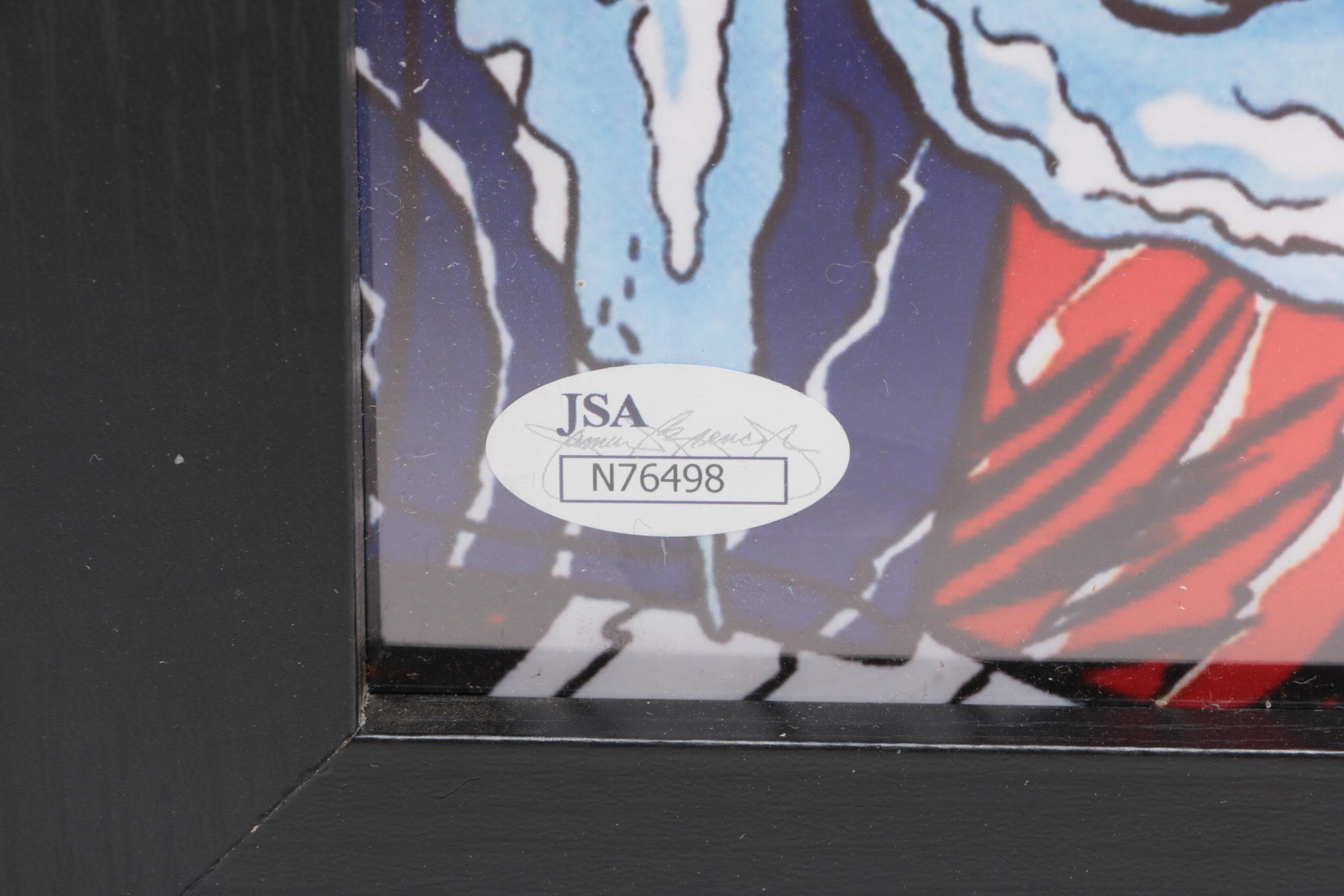 Stan Lee Signed "X-Men" Marvel Super-Hero Comics Framed Poster JSA COA