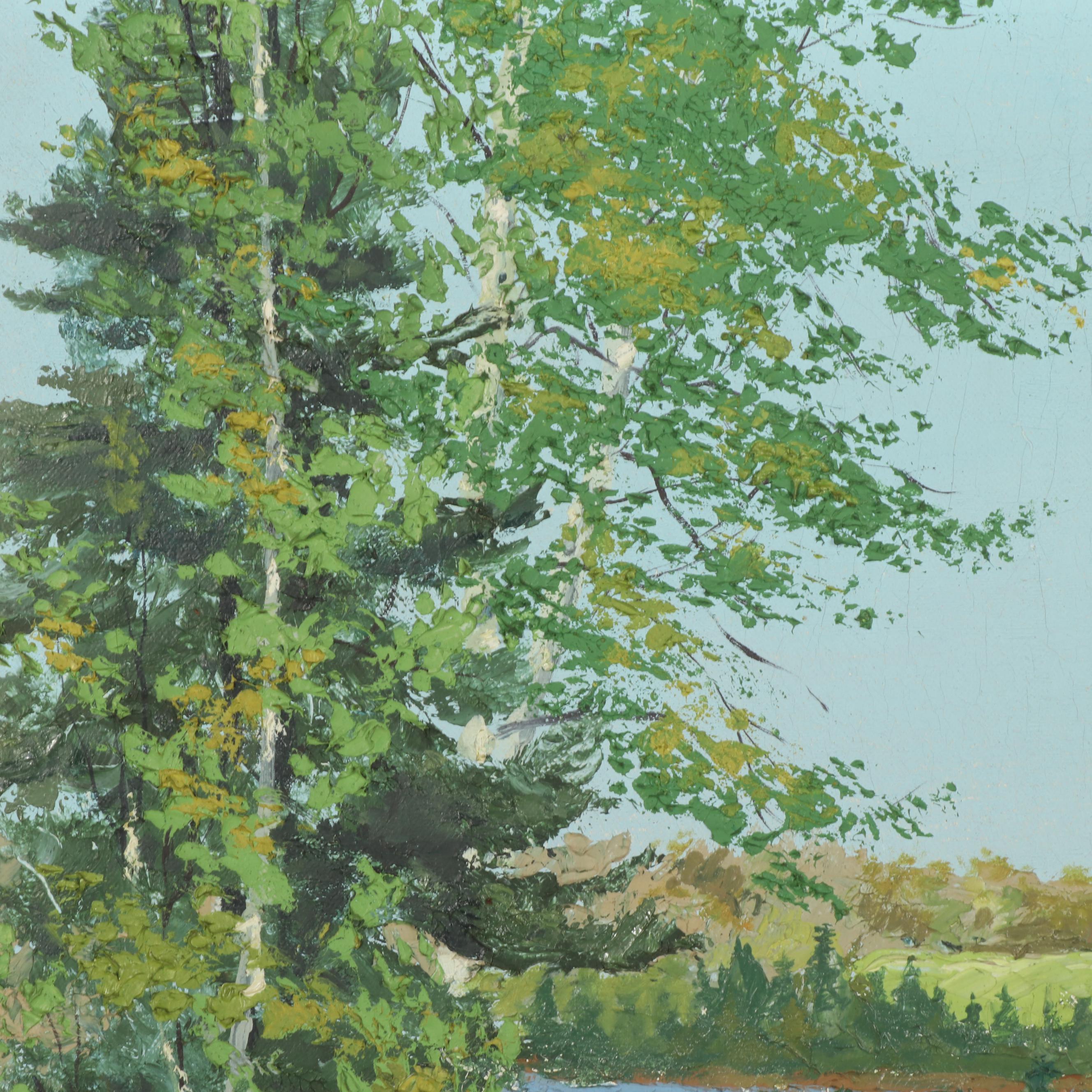 Albert Enno Kaeppel Oil Painting of Wooded Landscape