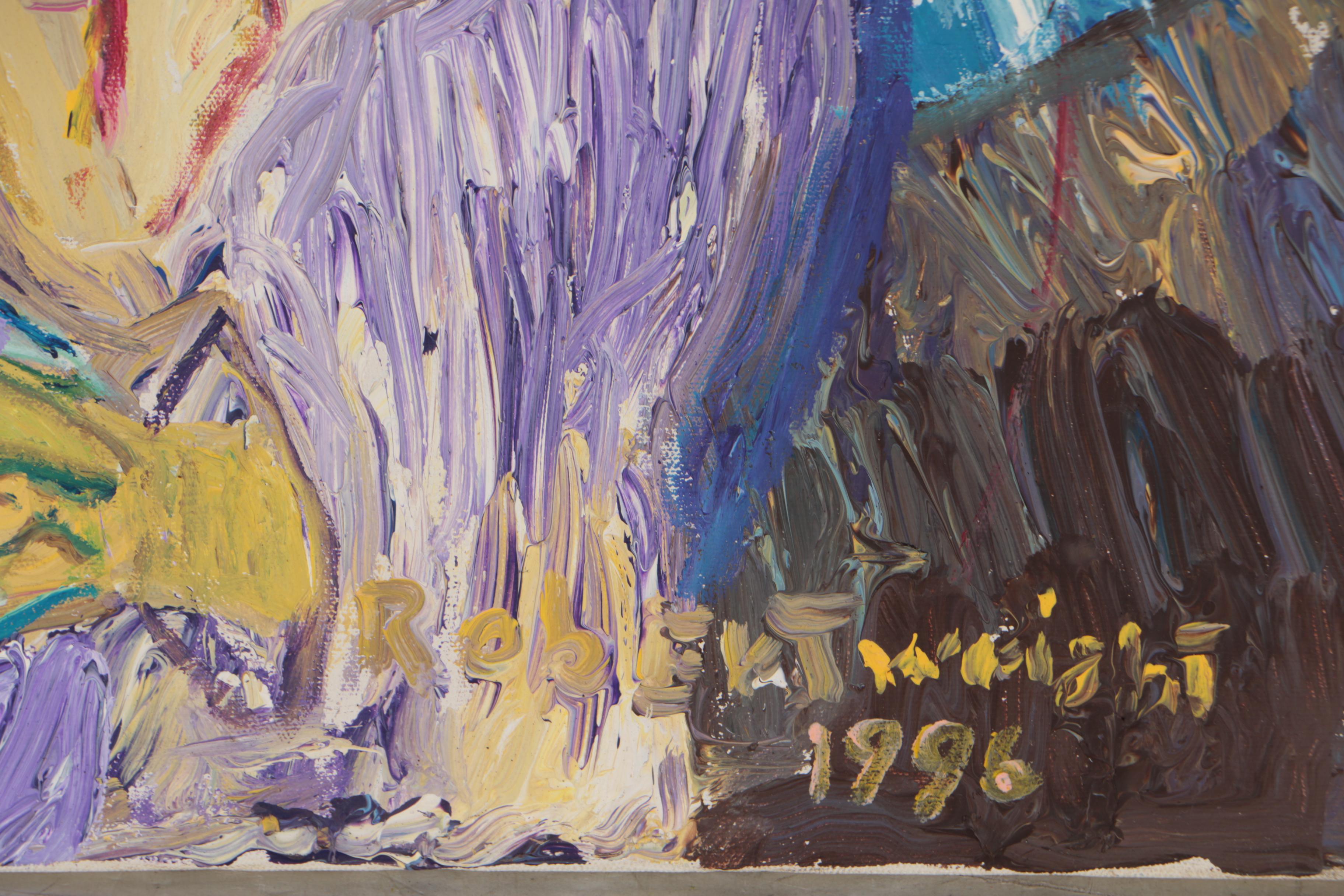 Robert Wright 1996 Folk Acrylic Painting "The Robe"