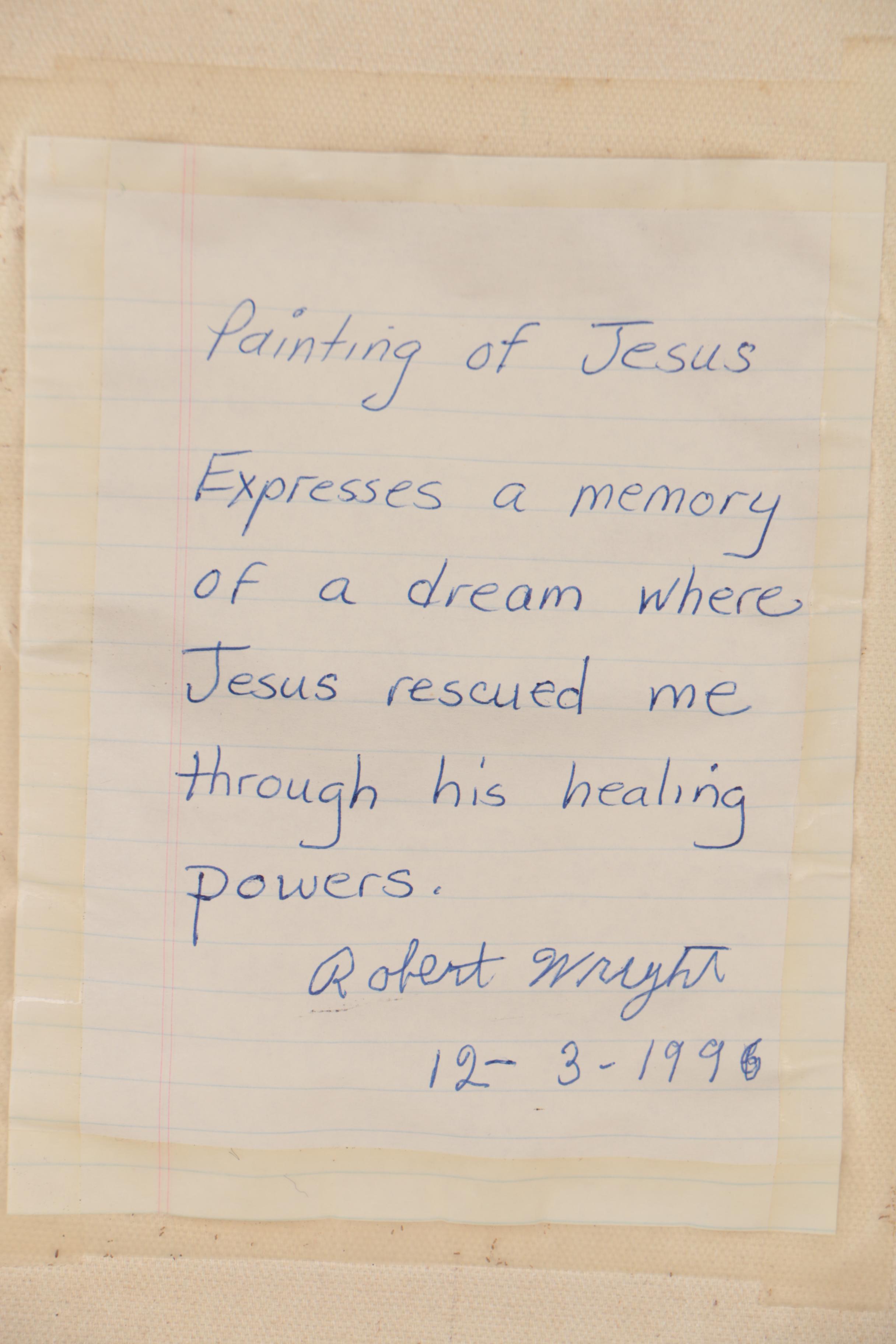 Robert Wright 1996 Folk Acrylic Painting "The Robe"