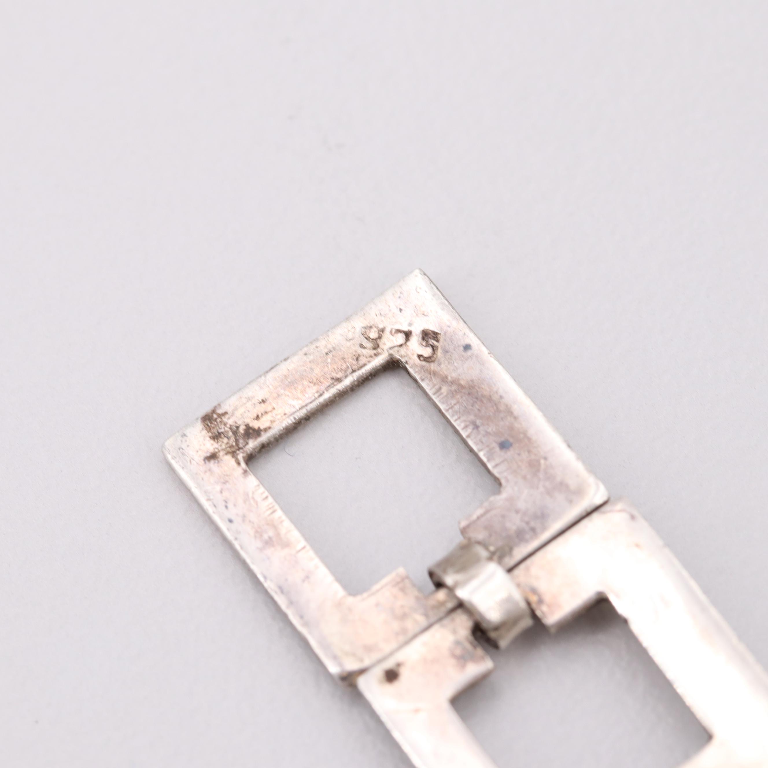 Sterling Silver Bone and Prasiolite Bracelet