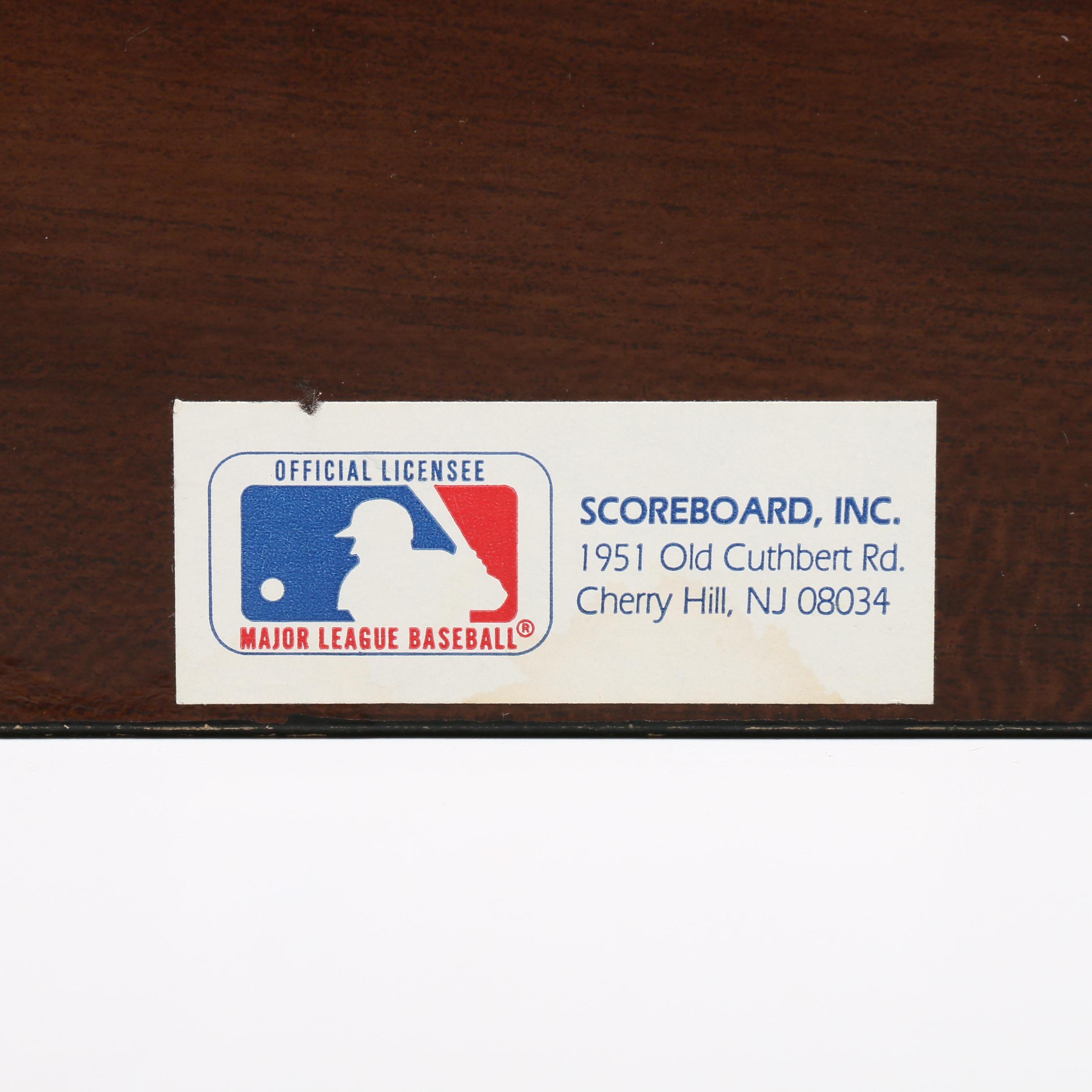 Joe DiMaggio New York Yankees Signed Baseball Photo Plaque Visual COA