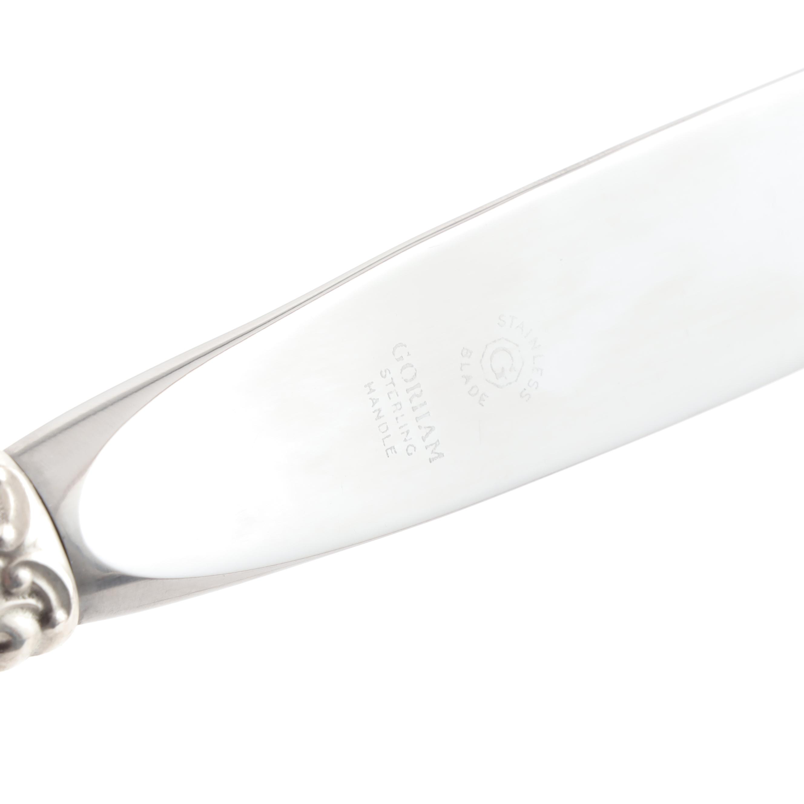 Gorham "Chantilly" Sterling Silver Flatware in Wood Storage Chest