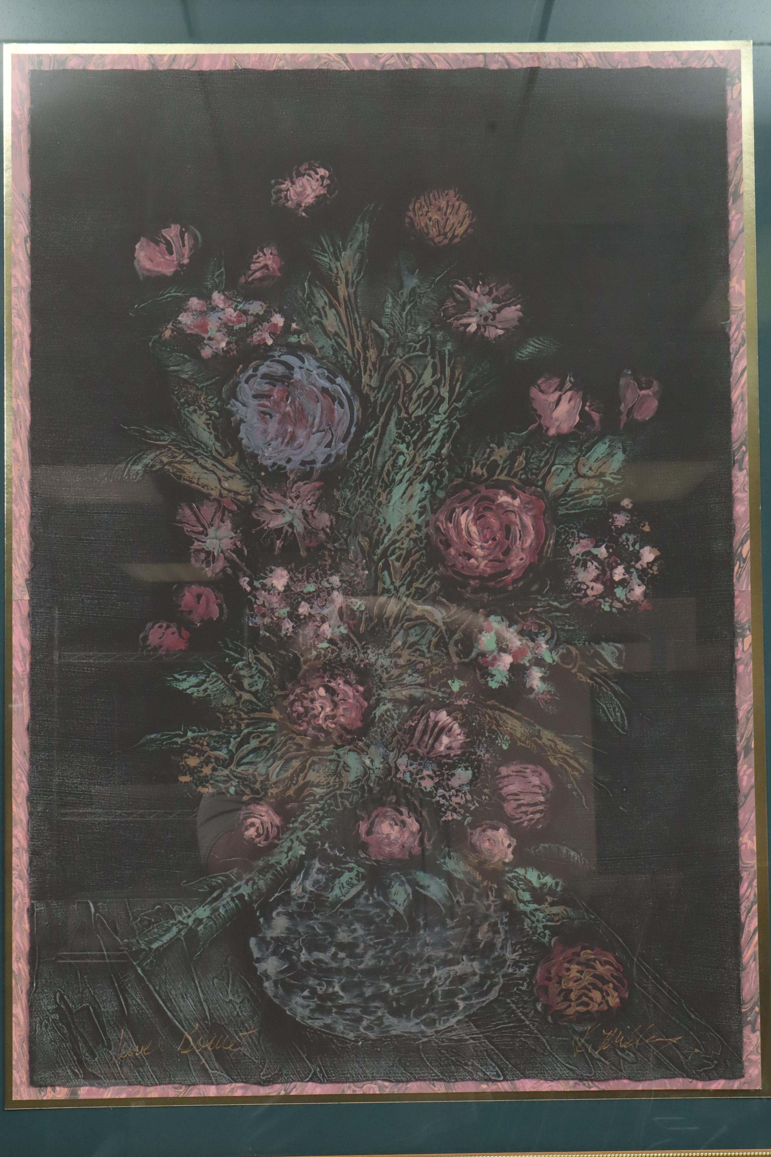 Floral Still Life Lithograph