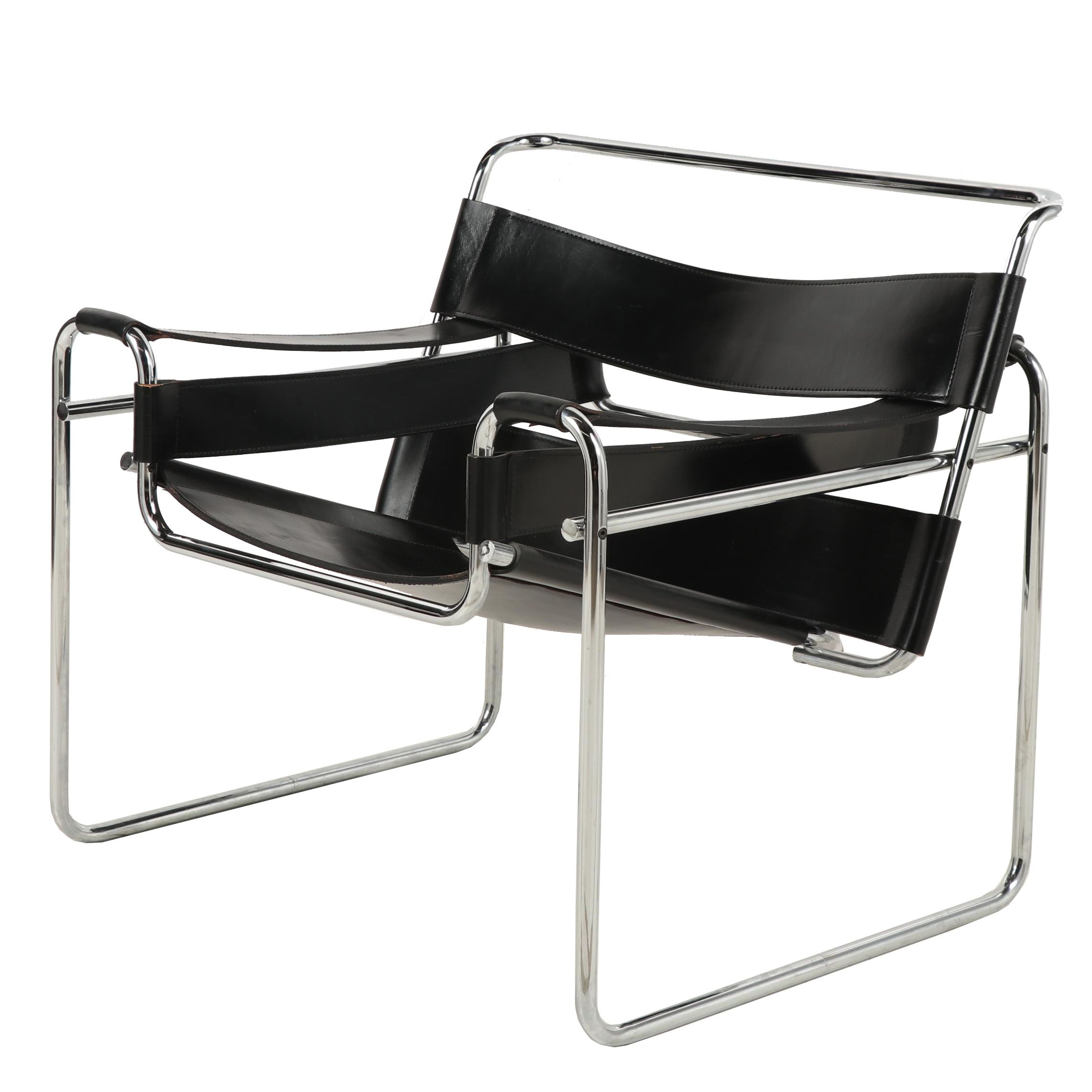 Knoll, Inc. Steel and Leather Marcel Breuer "Wassily" Armchair