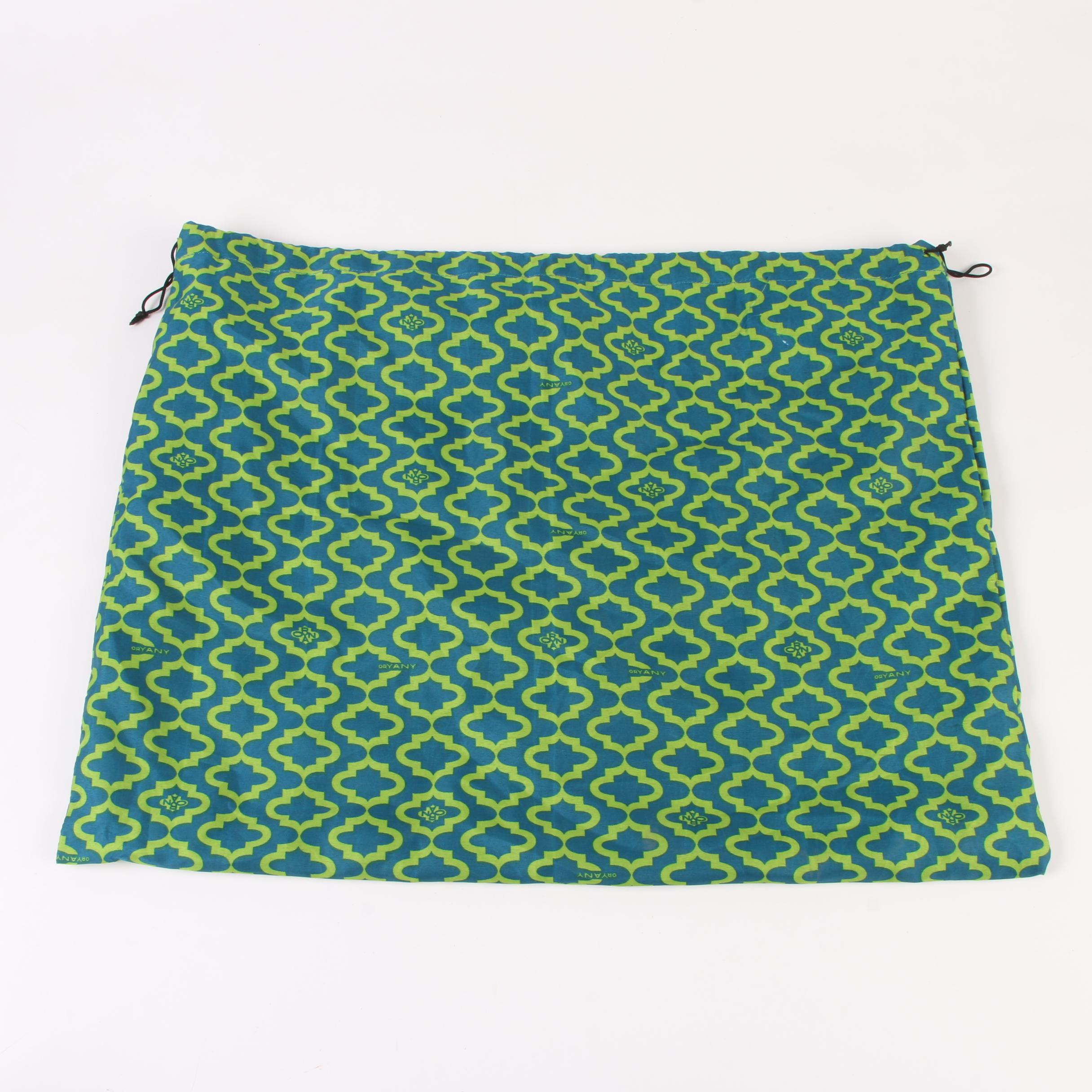 Tory Burch Turquoise and Brown Terry Cloth and Canvas Beach Tote