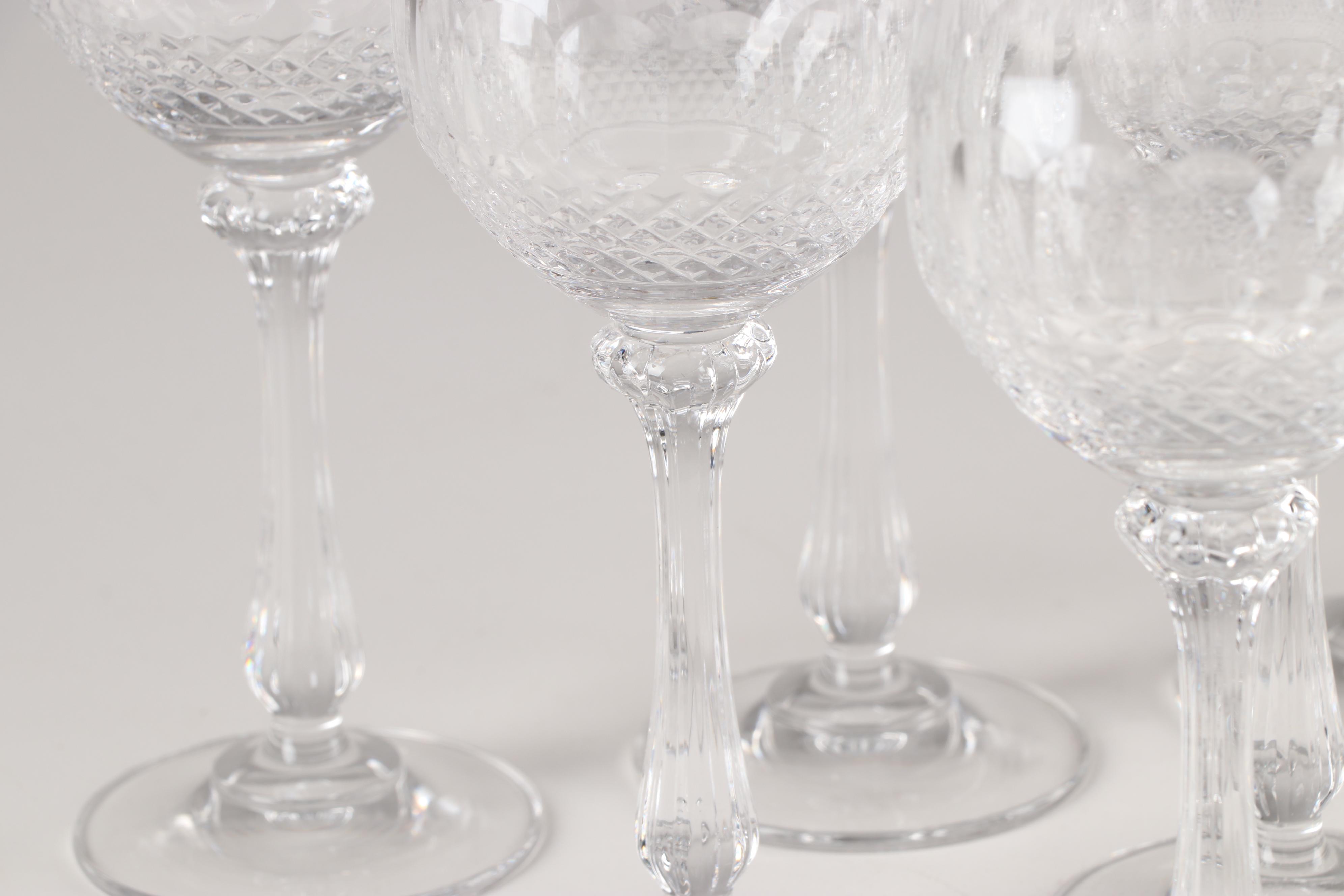 Gold Rimmed Crystal Stemware