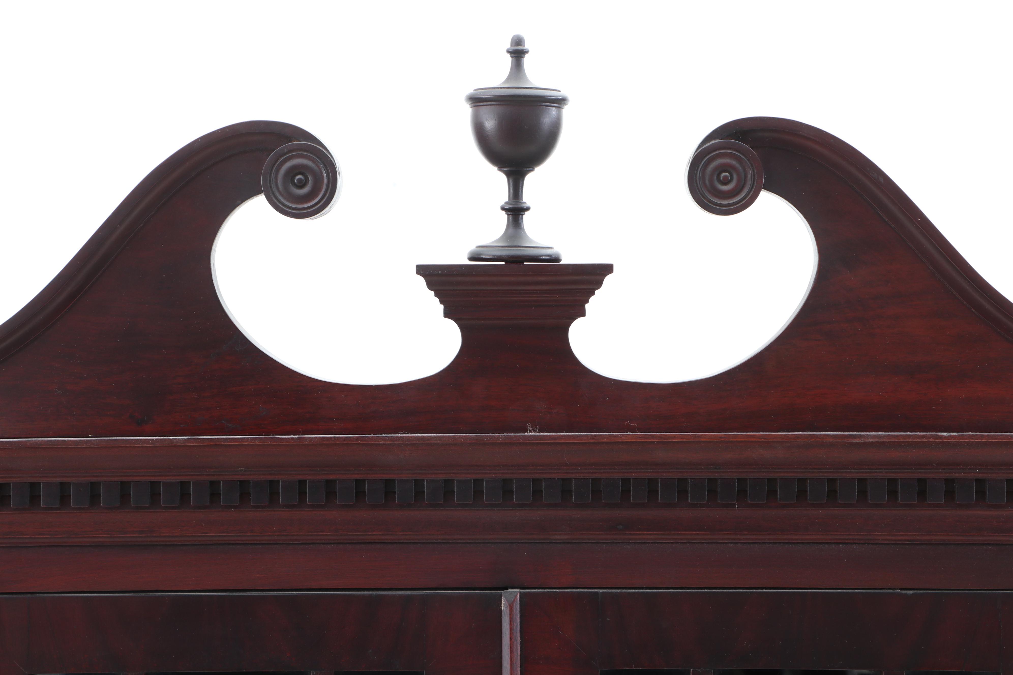 Antique Mahogany China Cabinet, Early 19th Century