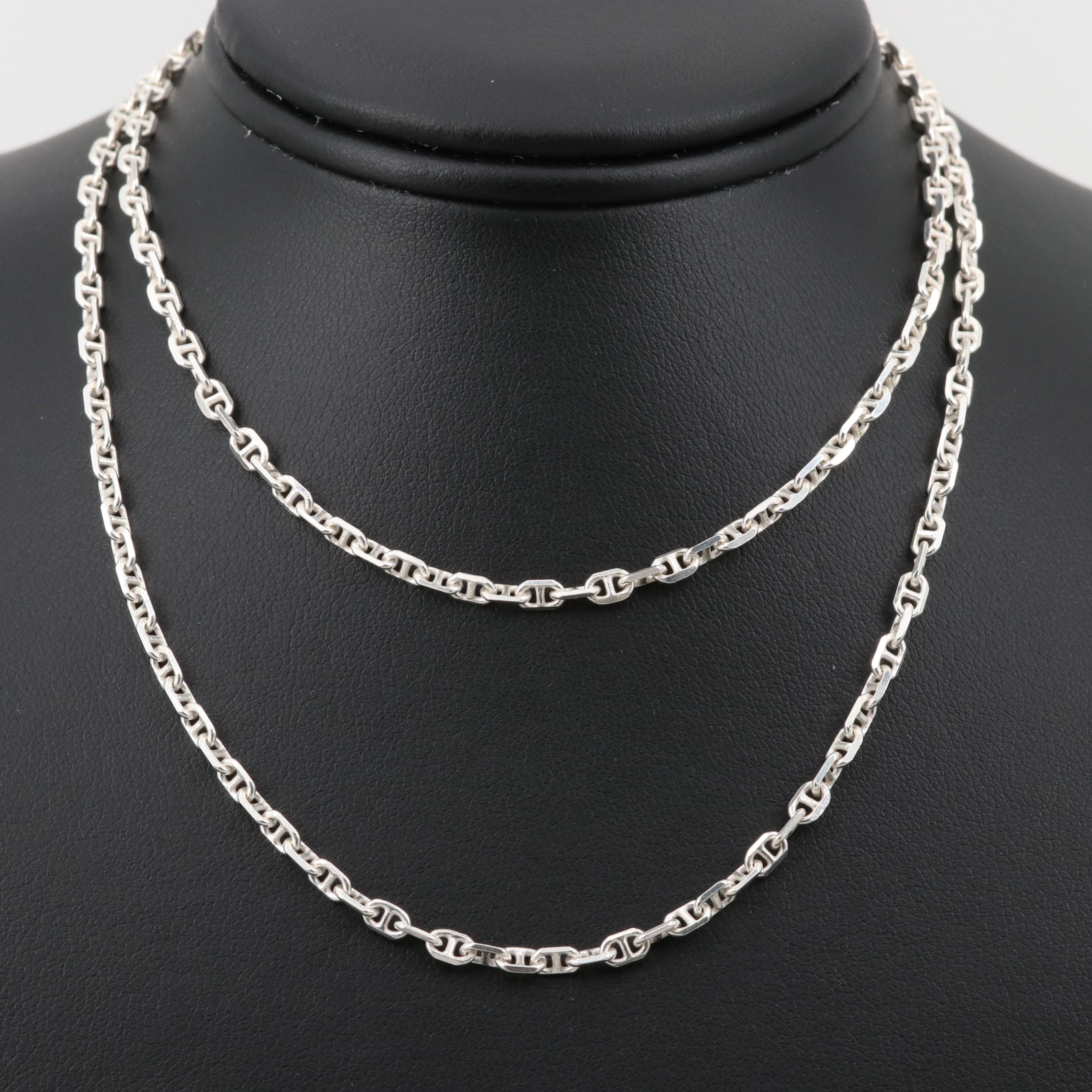 Sterling Silver Anchor Chain Necklace