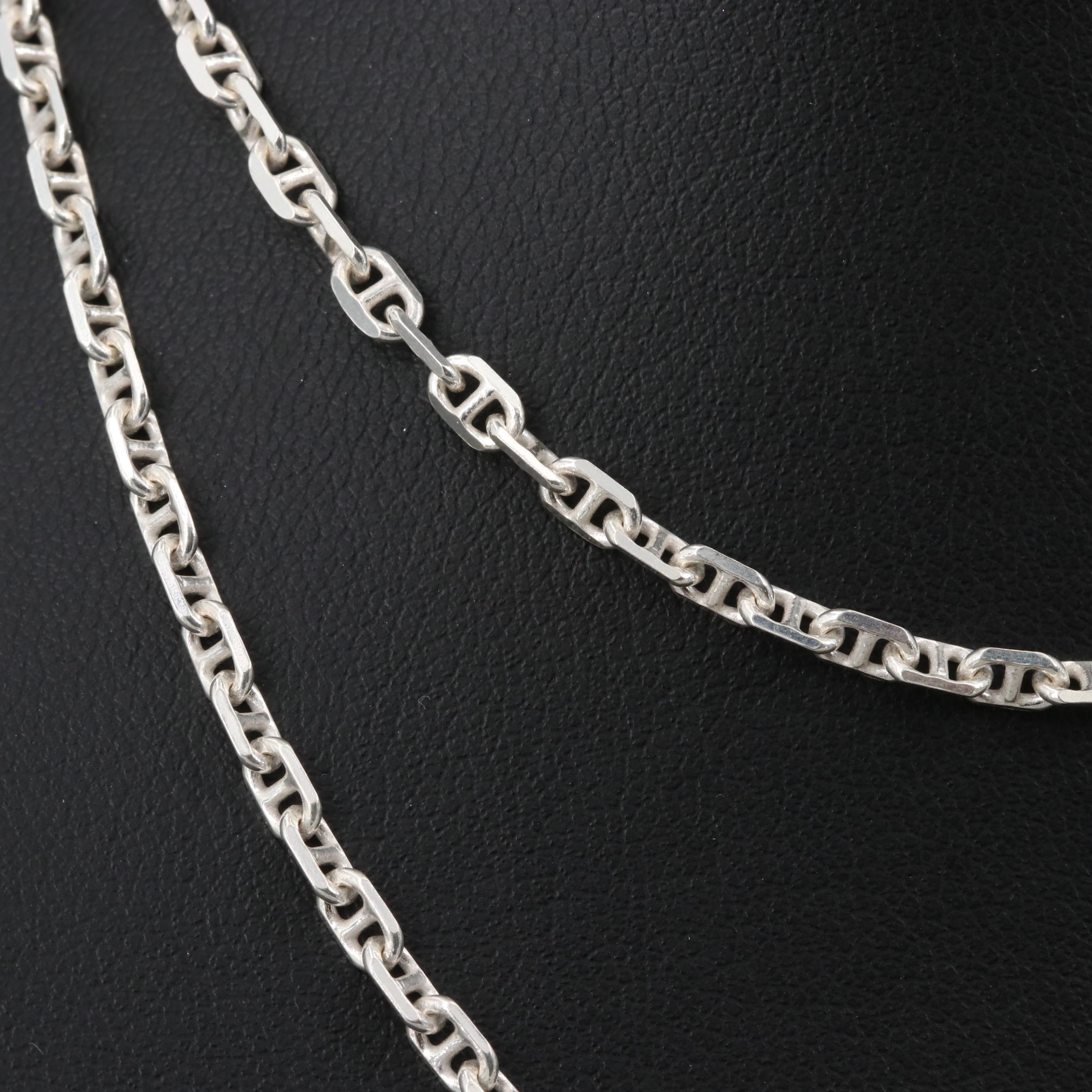 Sterling Silver Anchor Chain Necklace