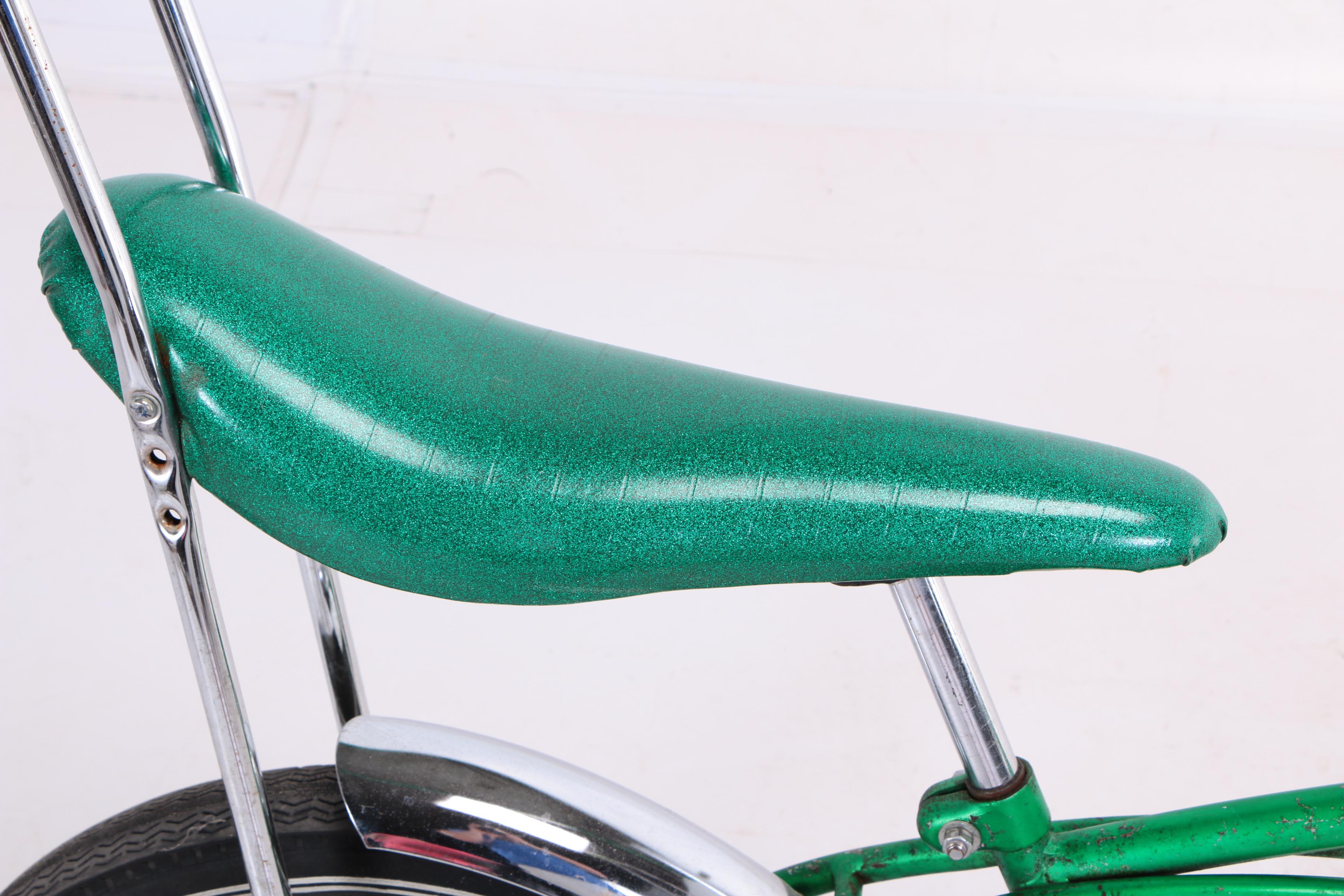 Green Huffy Cheater Slick Vintage Boys Bicycle, 1960's