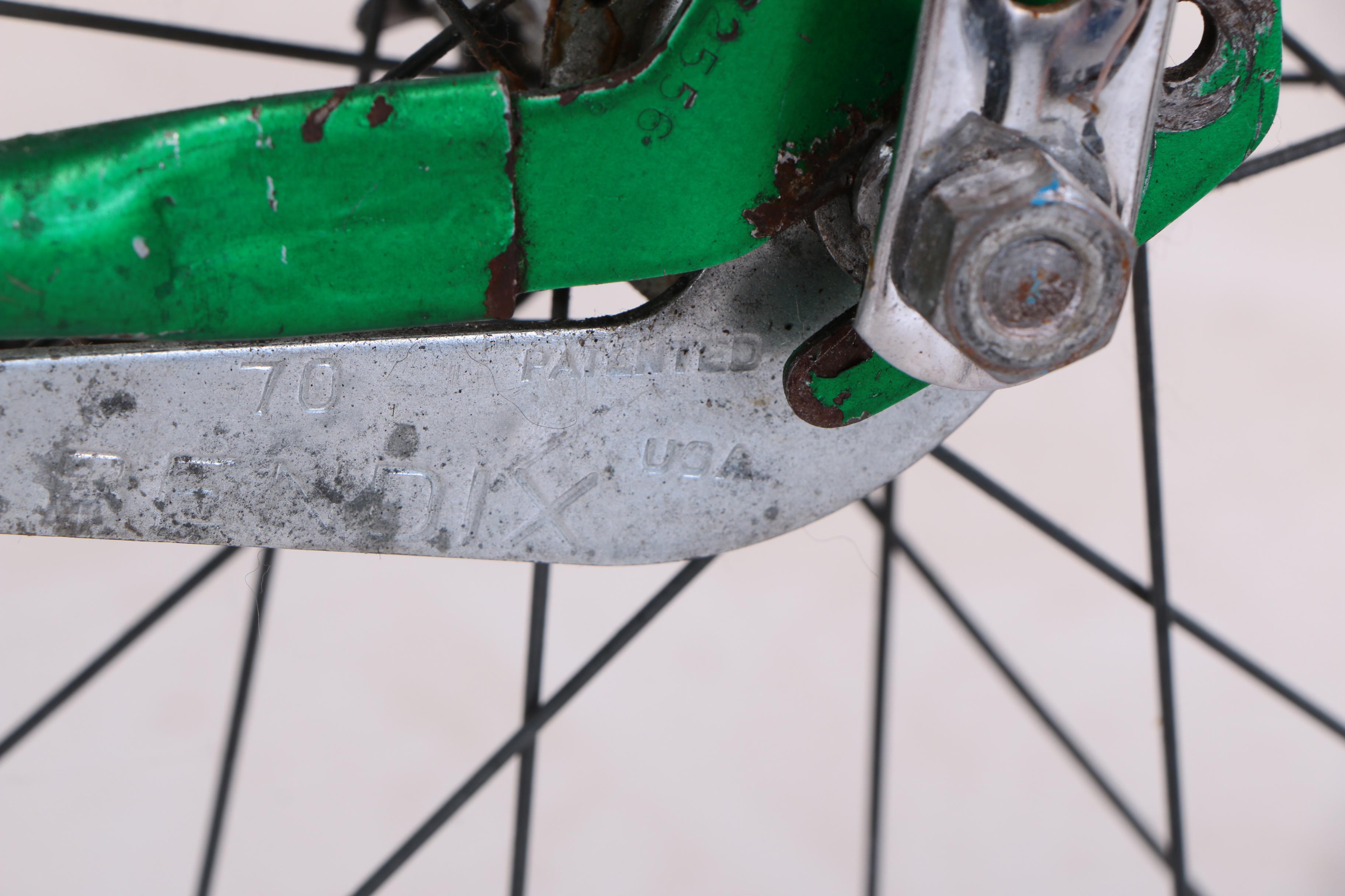 Green Huffy Cheater Slick Vintage Boys Bicycle, 1960's