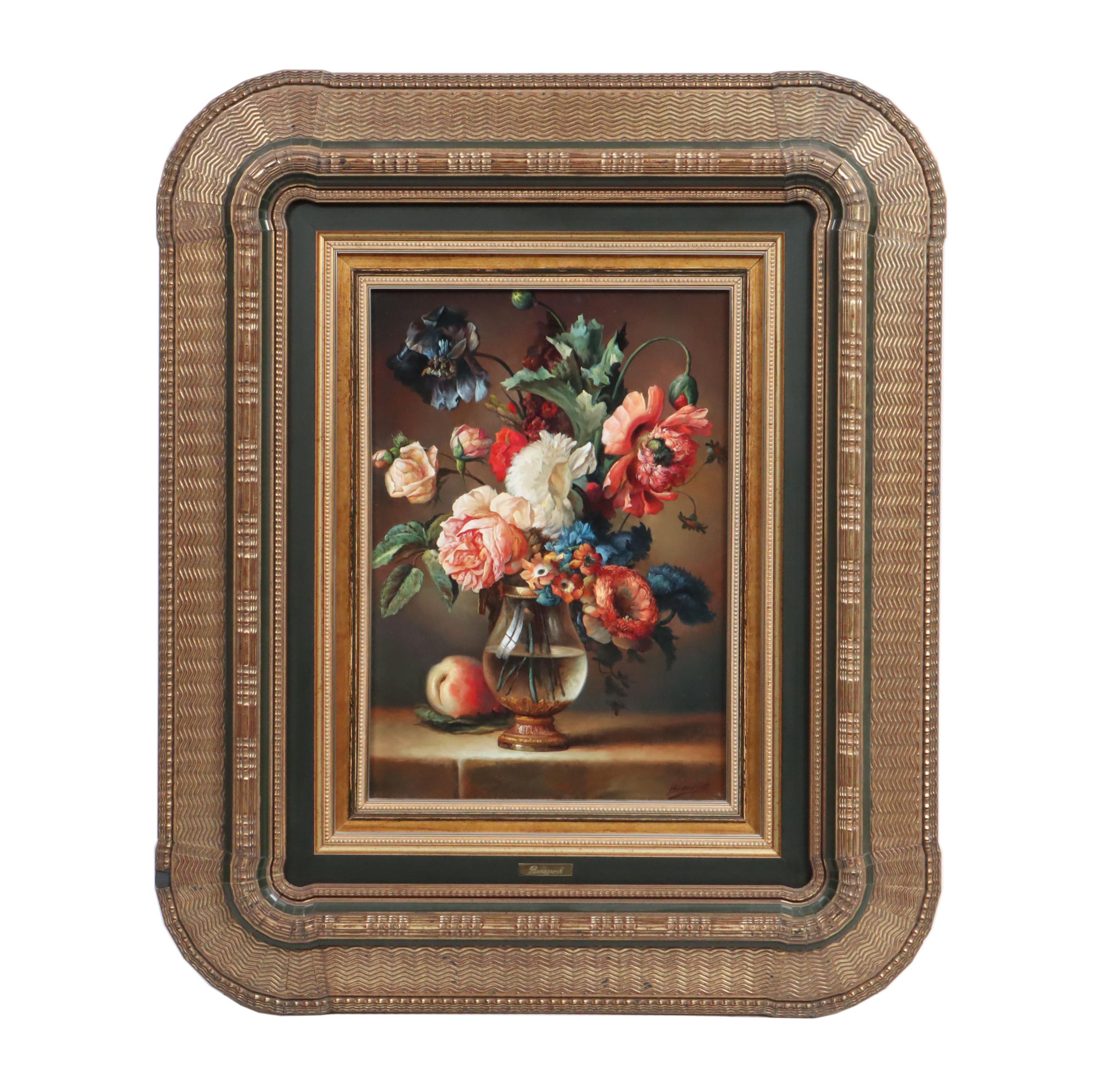 Jose Vigo Espuig Benarroch Floral Still Life Oil Painting