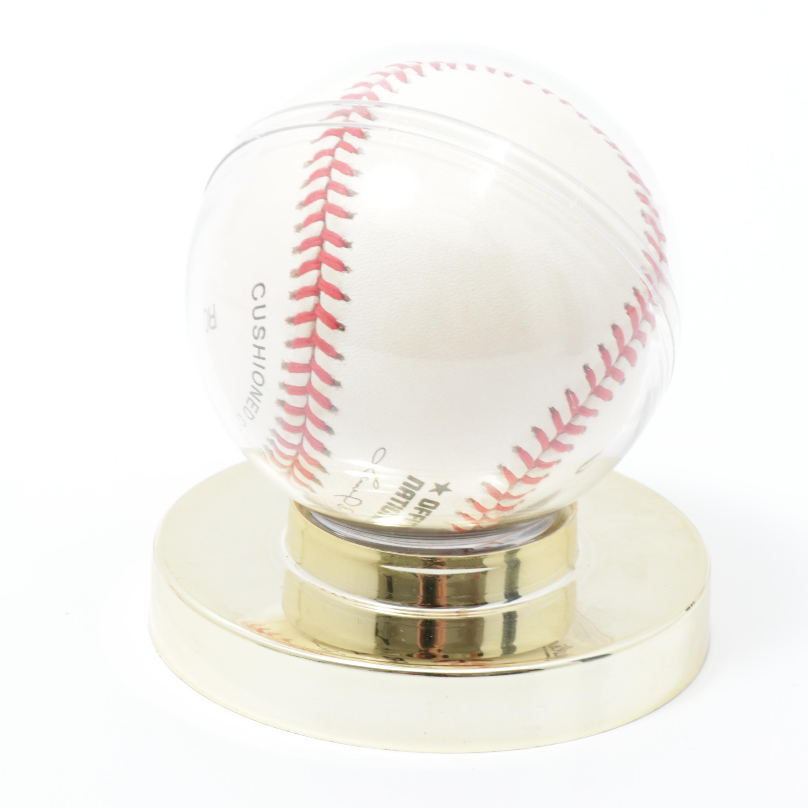 Hank Aaron Autographed Baseball