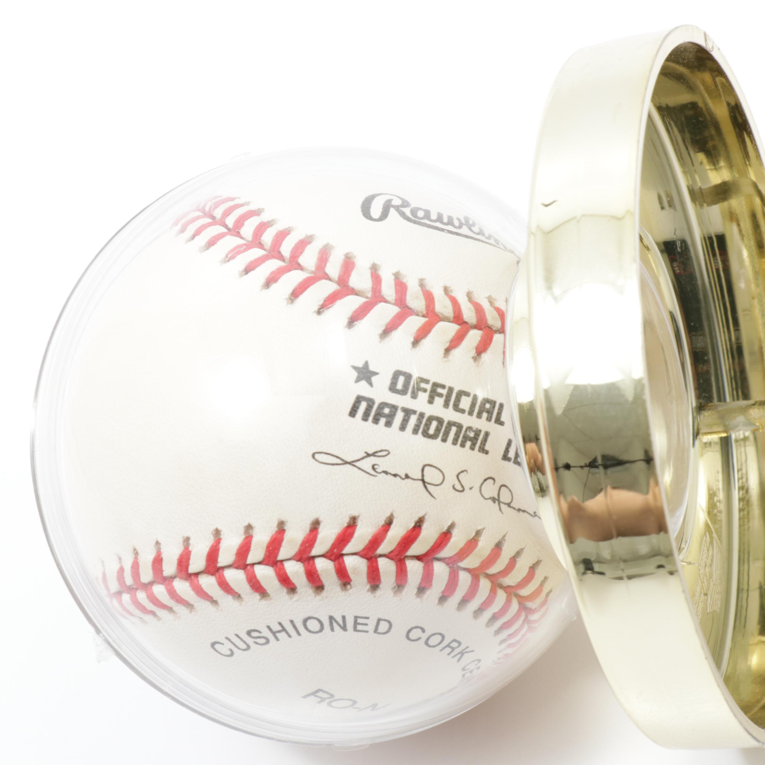 Hank Aaron Autographed Baseball