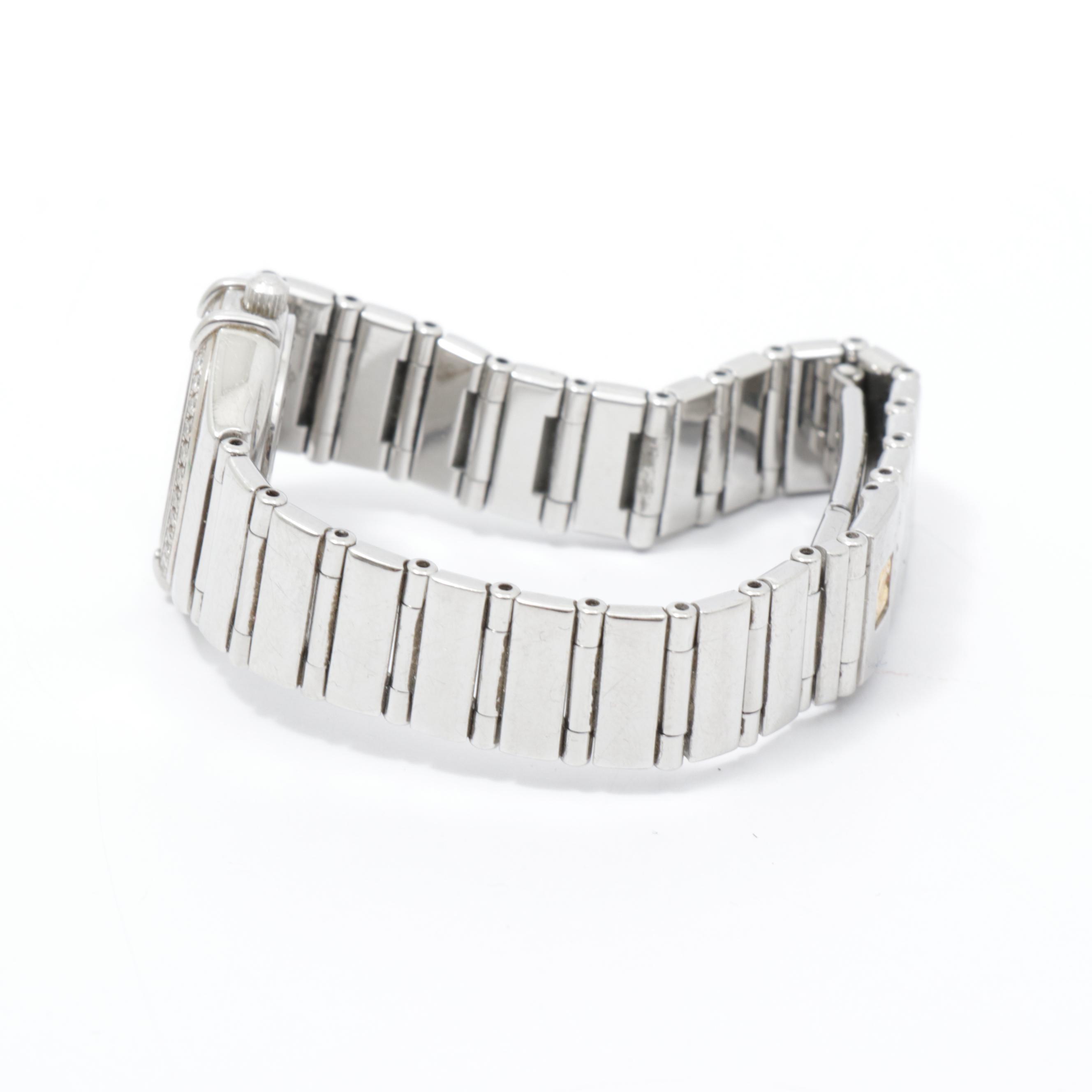 Omega Stainless Steel Constellation Watch with Diamonds